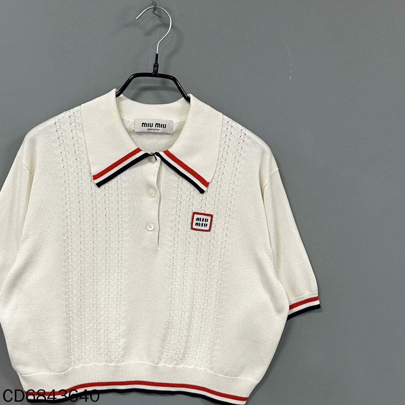 Miu Miu Miu Miu Casual Striped Polo s Men Size US S / EU 44-46 / 1 - 2 Thumbnail