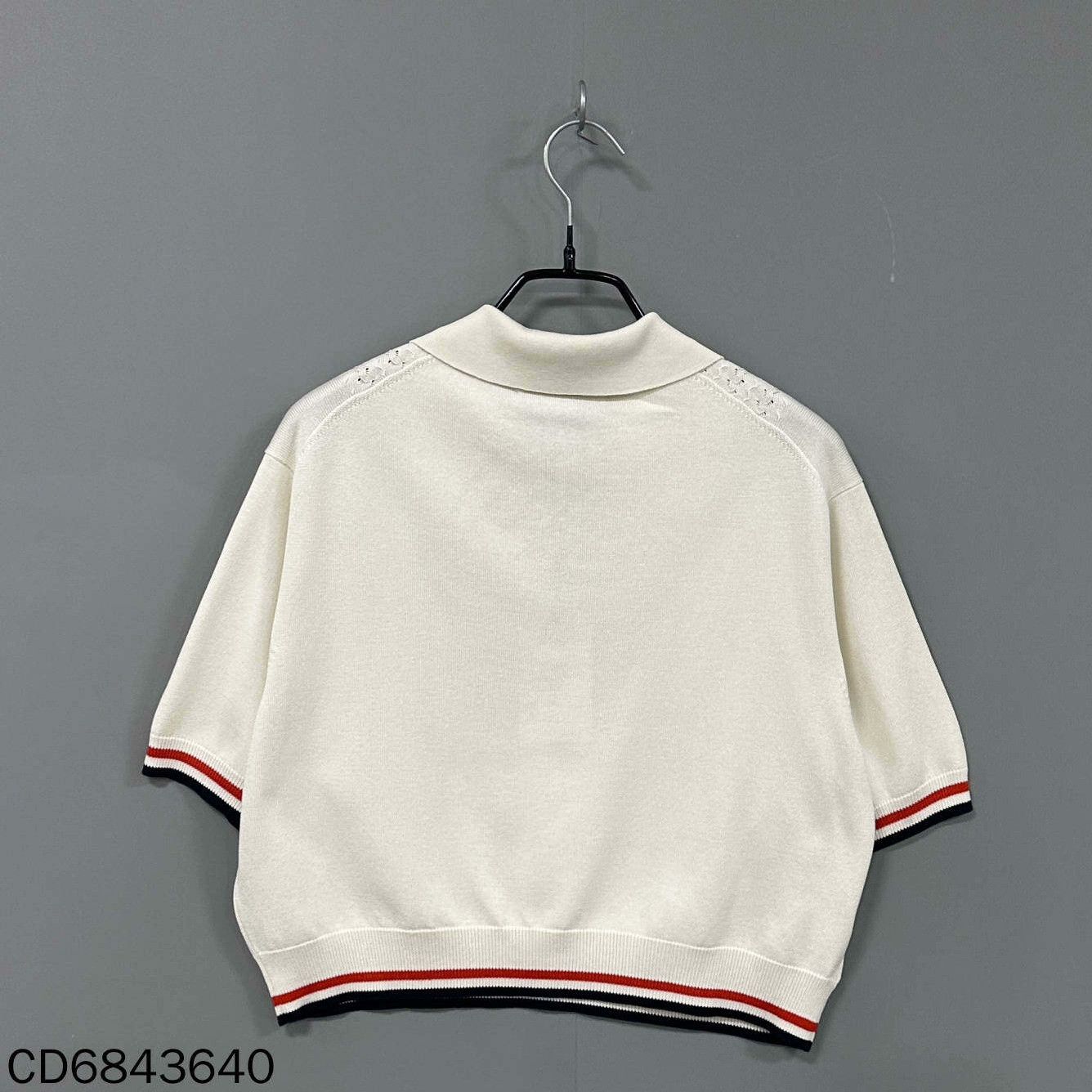Miu Miu Miu Miu Casual Striped Polo s Men Size US S / EU 44-46 / 1 - 3 Thumbnail
