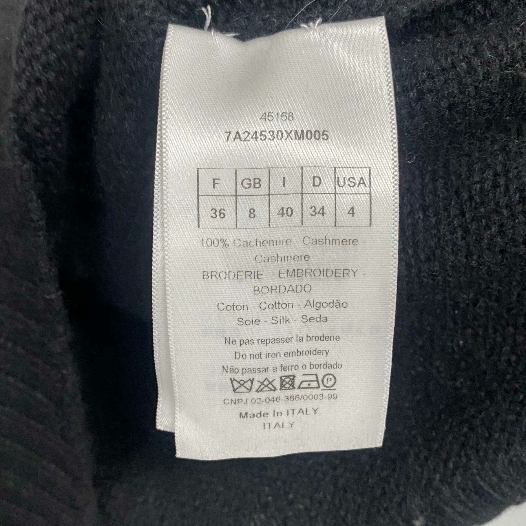 Dior Dior Knit Black Sweater XS Women Size XS / US 0-2 / IT 36-38 - 5 Thumbnail