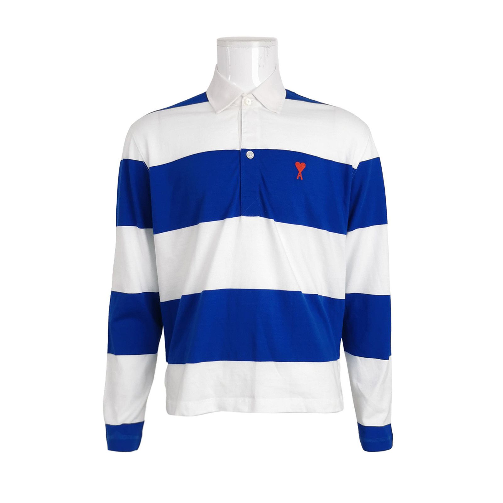 AMI AMI Alexandre Mattiussi Striped Long Sleeve Polo S Size US S / EU 44-46 / 1 - 2 Thumbnail