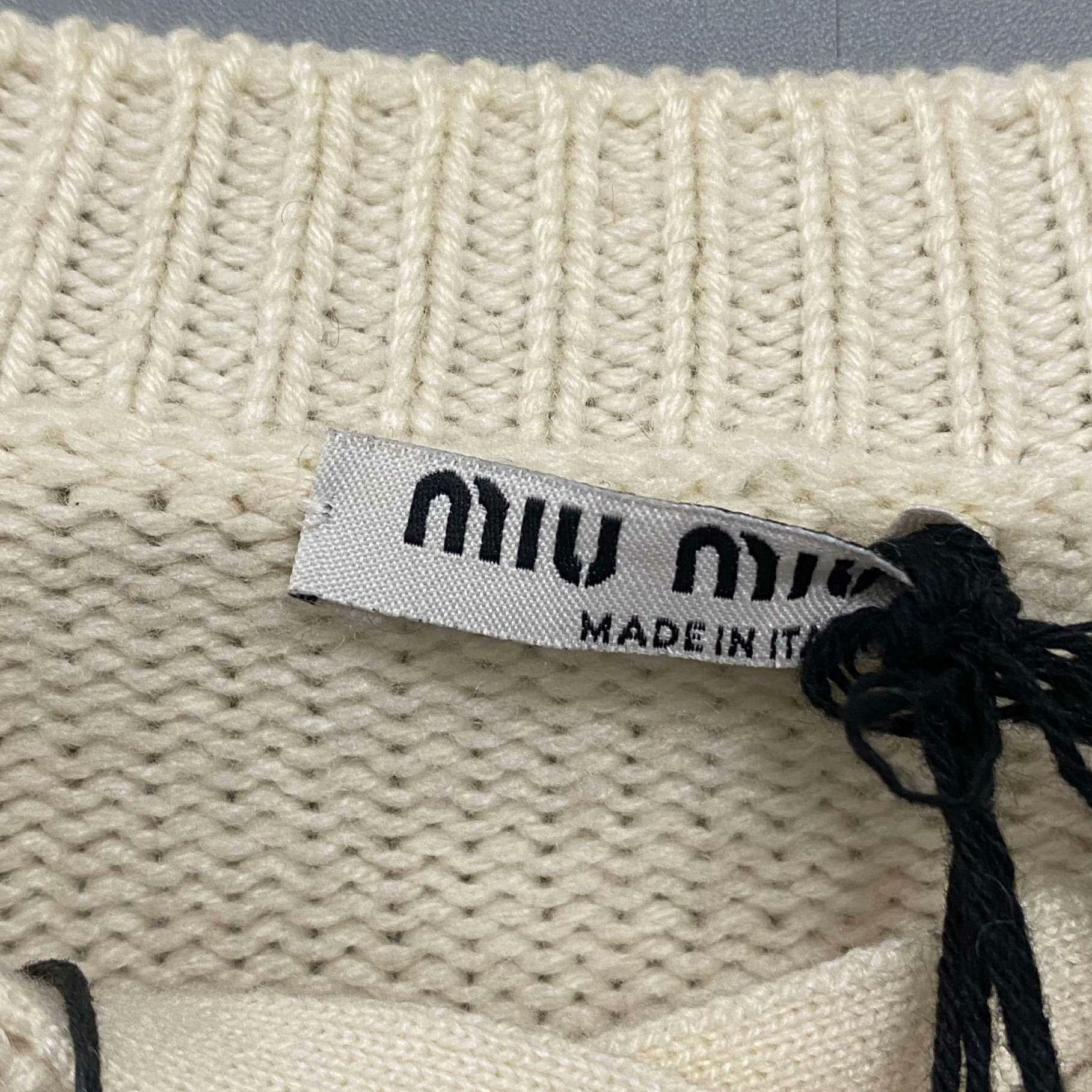 Miu Miu Miu Miu Knit Striped Red Sweater it_38 Women Size XS / US 0-2 / IT 36-38 - 6 Thumbnail