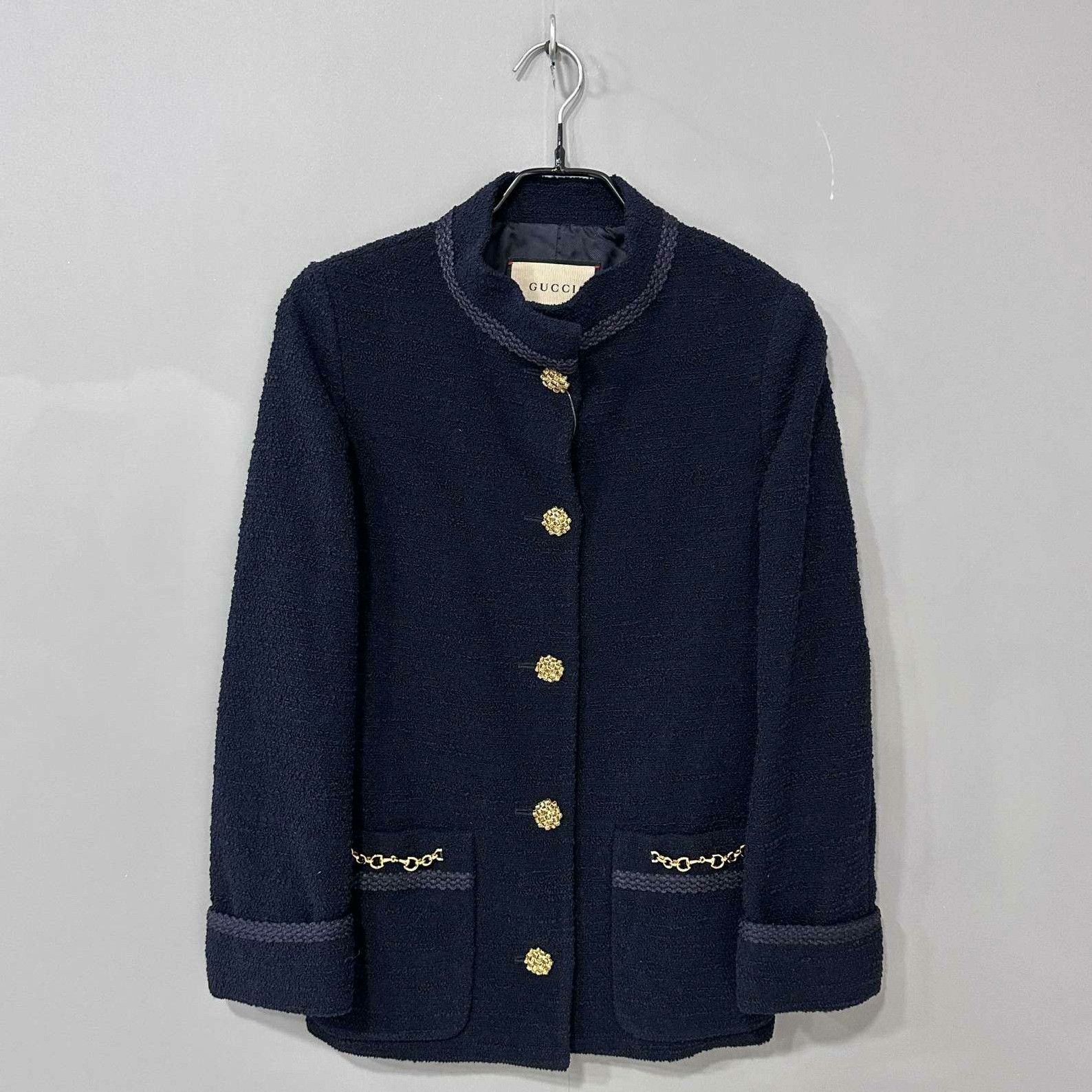 Gucci Gucci Wool Blue Coat it_36 Women Size XS / US 0-2 / IT 36-38 - 2 Thumbnail