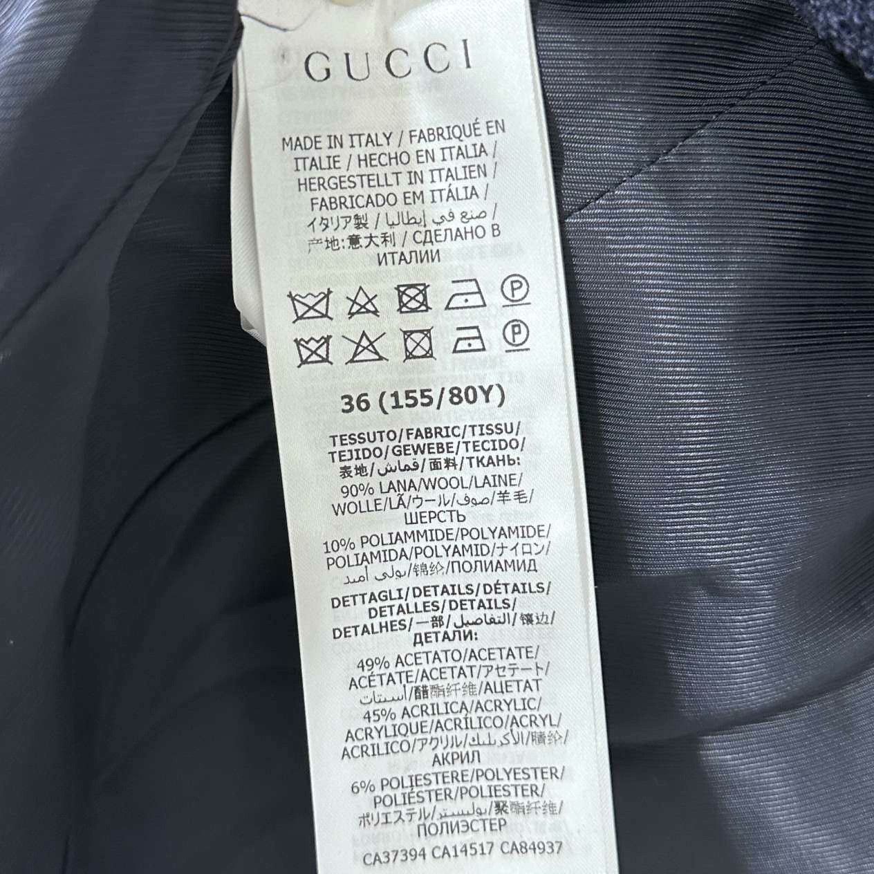 Gucci Gucci Wool Blue Coat it_36 Women Size XS / US 0-2 / IT 36-38 - 6 Thumbnail