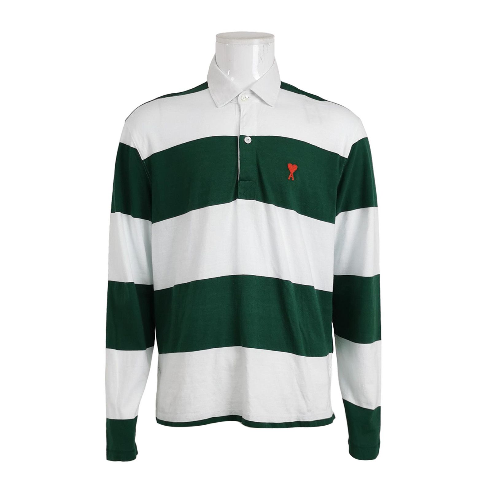 AMI AMI Alexandre Mattiussi Striped Long Sleeve Polo M Size US M / EU 48-50 / 2 - 2 Thumbnail