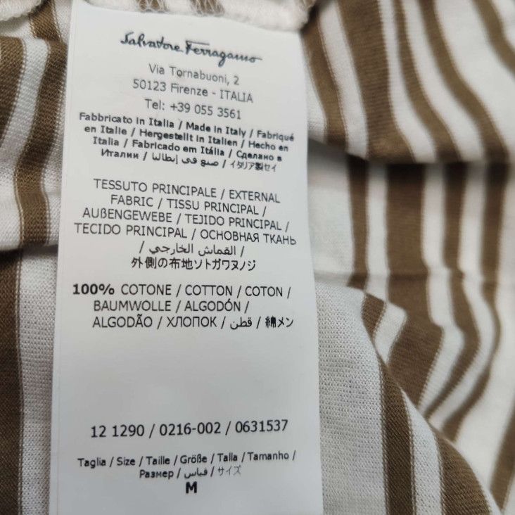 Salvatore Ferragamo Salvatore Ferragamo Striped Cotton Polo Shirt M Size US M / EU 48-50 / 2 - 10 Thumbnail