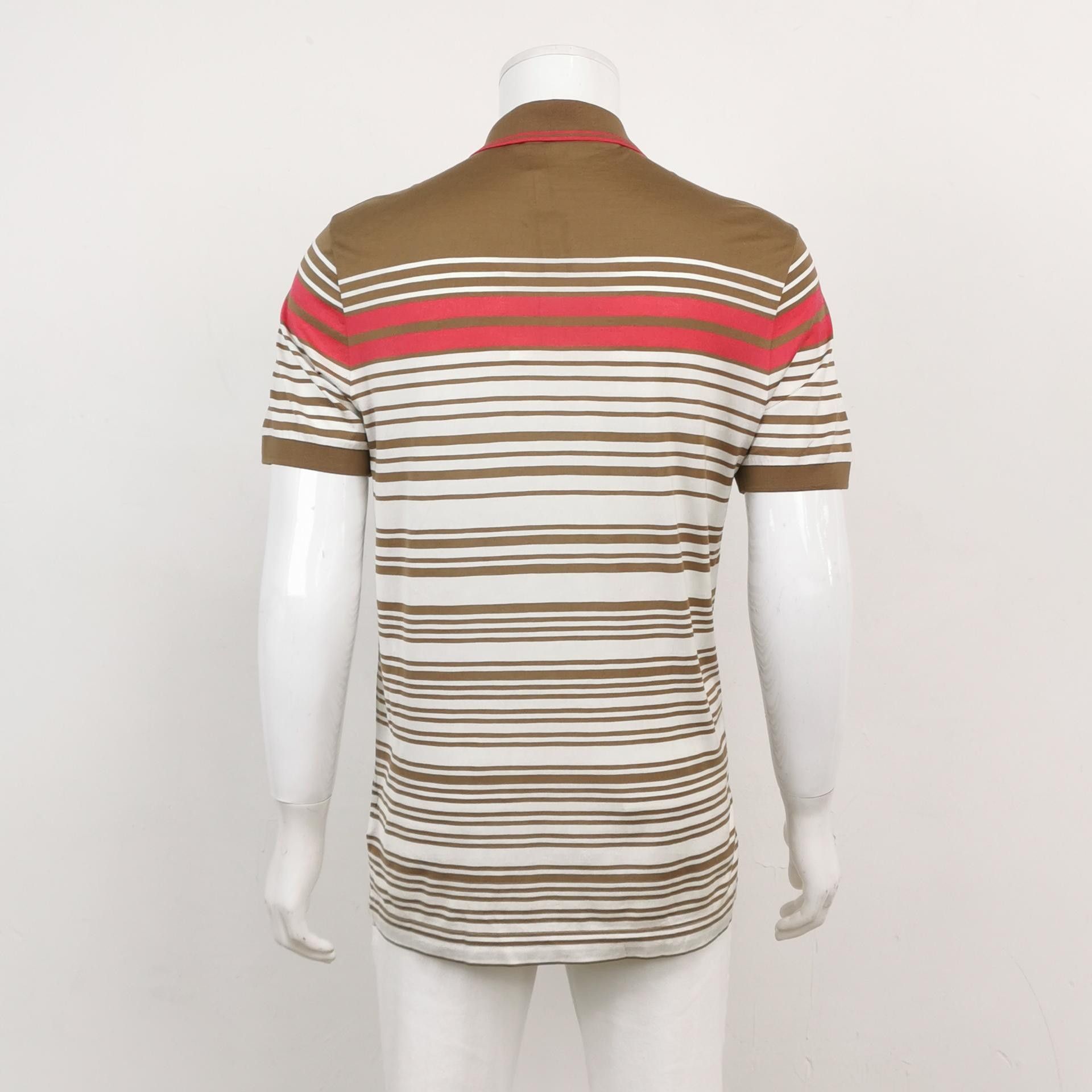 Salvatore Ferragamo Salvatore Ferragamo Striped Cotton Polo Shirt M Size US M / EU 48-50 / 2 - 3 Thumbnail