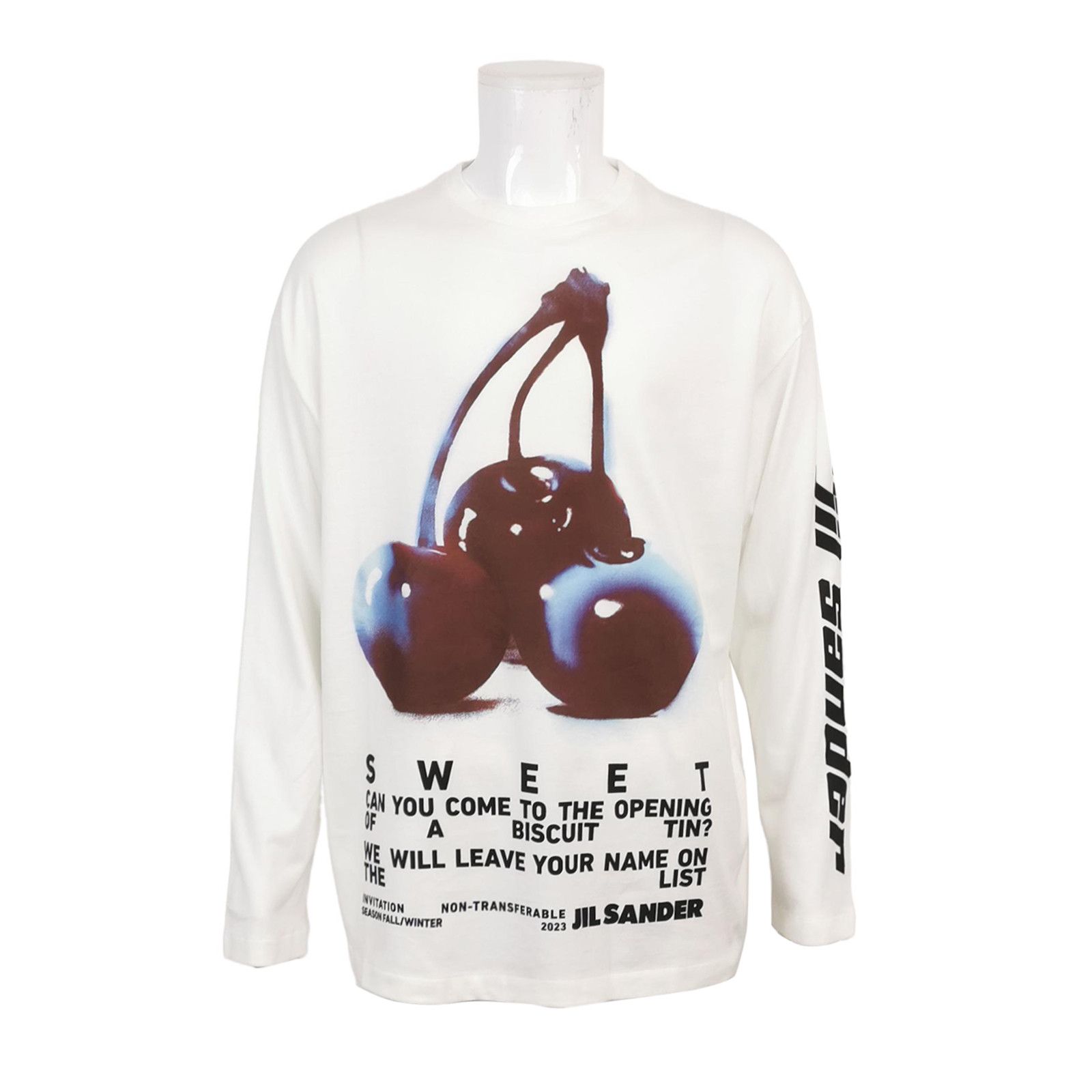 Jil Sander Jil Sander Sweet Cherry Long Sleeve T-Shirt US M Size US M / EU 48-50 / 2 - 2 Thumbnail