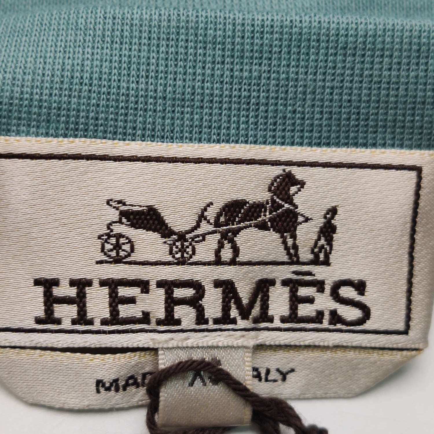 Hermes Hermes Leather Patch Celadon T-Shirt XS Size US XS / EU 42 / 0 - 6 Thumbnail