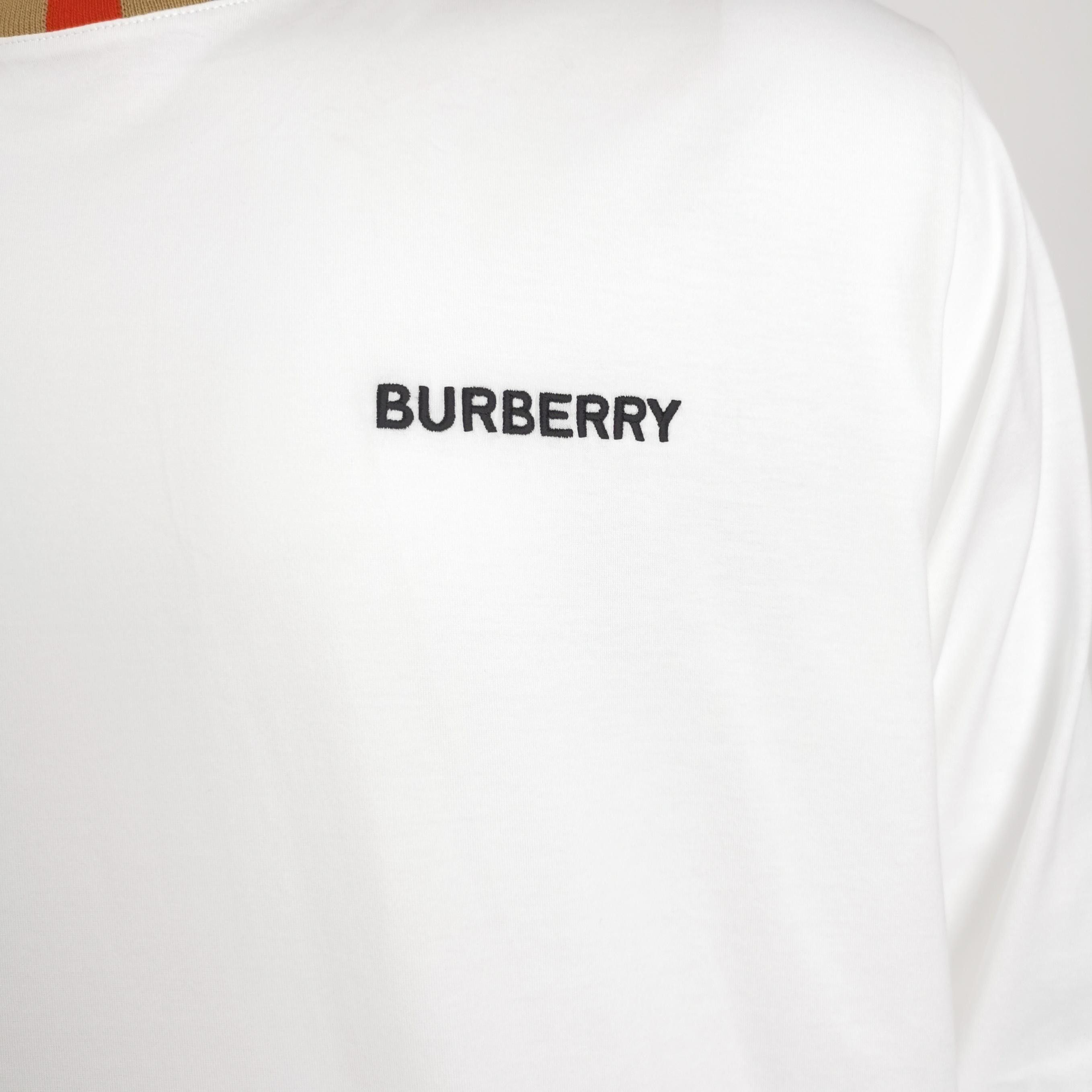Burberry Burberry Icon Check Collar Logo Long Sleeve T-Shirt L Size US L / EU 52-54 / 3 - 4 Thumbnail