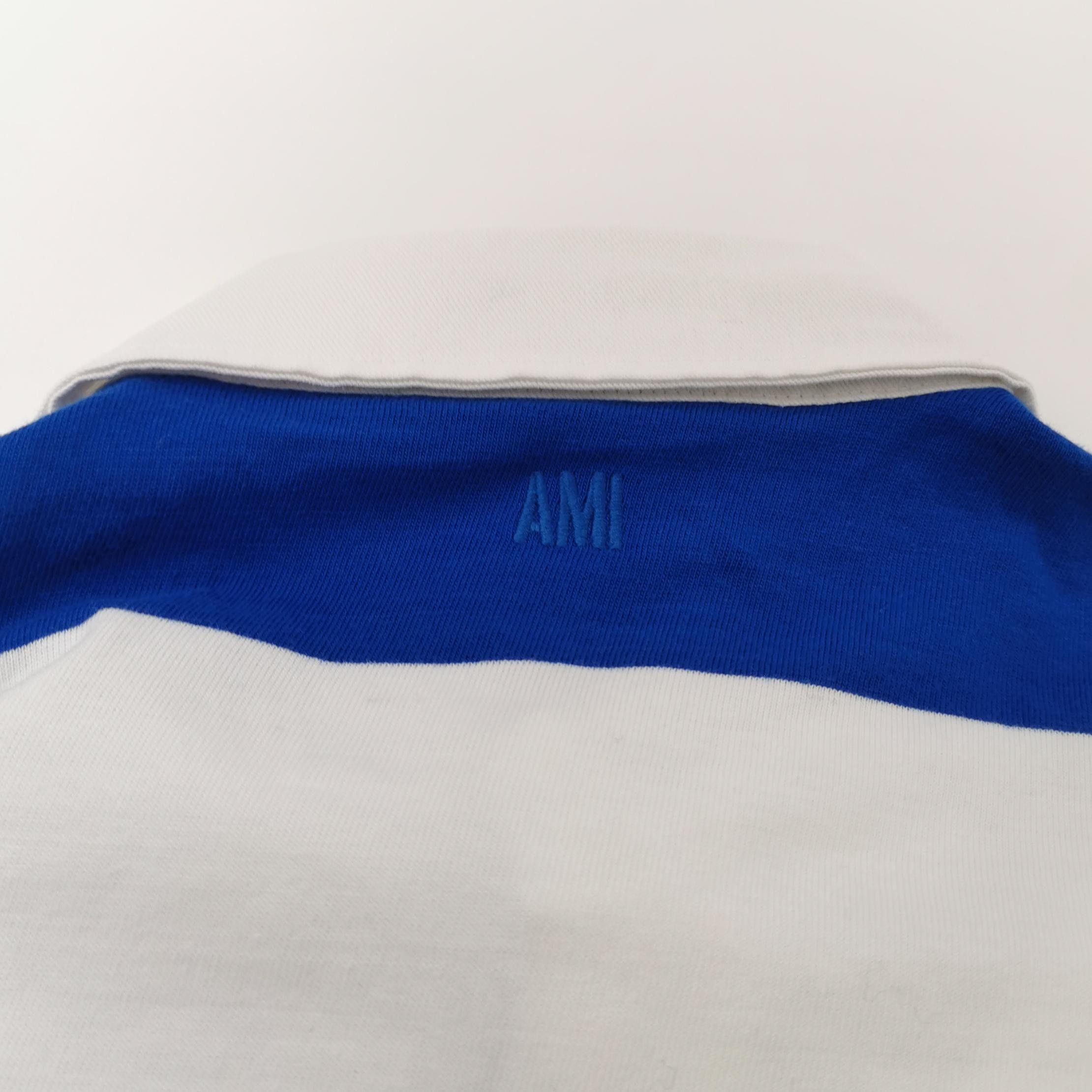 AMI AMI Striped Long Sleeve Polo Shirt S Size US S / EU 44-46 / 1 - 5 Thumbnail