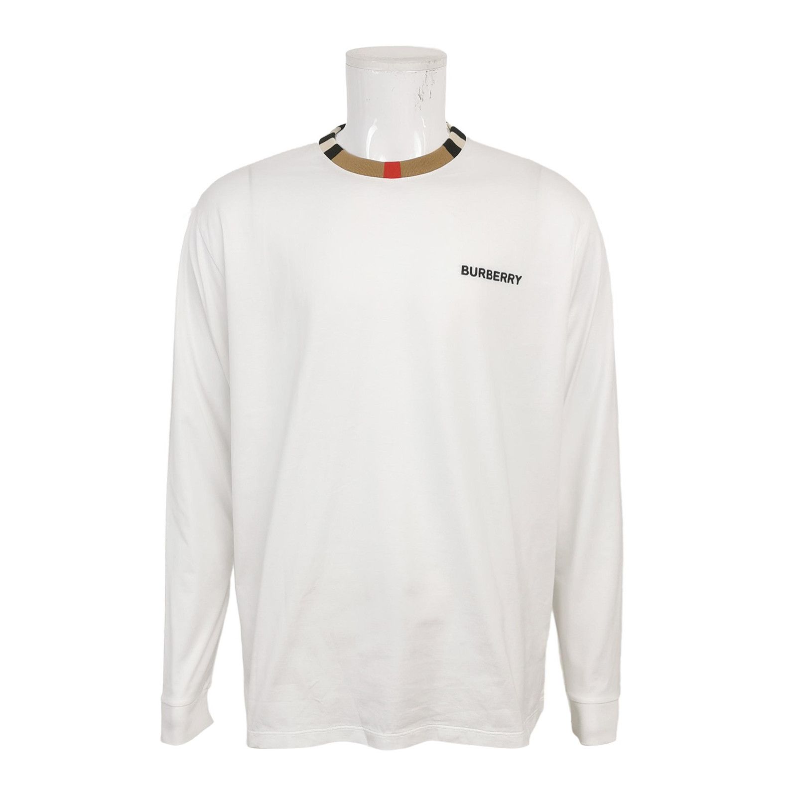 Burberry Burberry Check Trim Logo Long Sleeve T-Shirt L Size US L / EU 52-54 / 3 - 2 Thumbnail