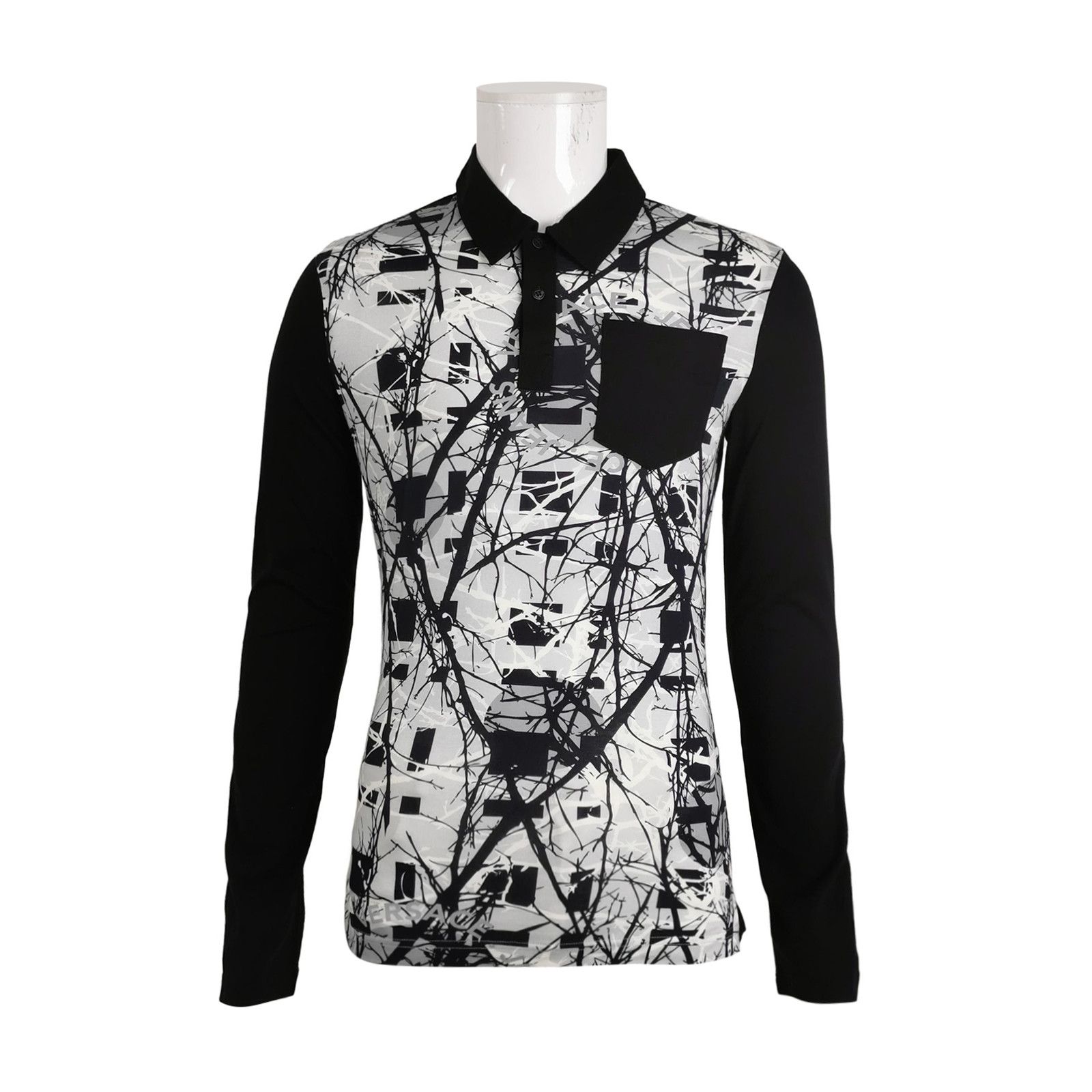 Versace Versace Jeans Graphic Print Long Sleeve Polo US XS Size US XS / EU 42 / 0 - 2 Thumbnail