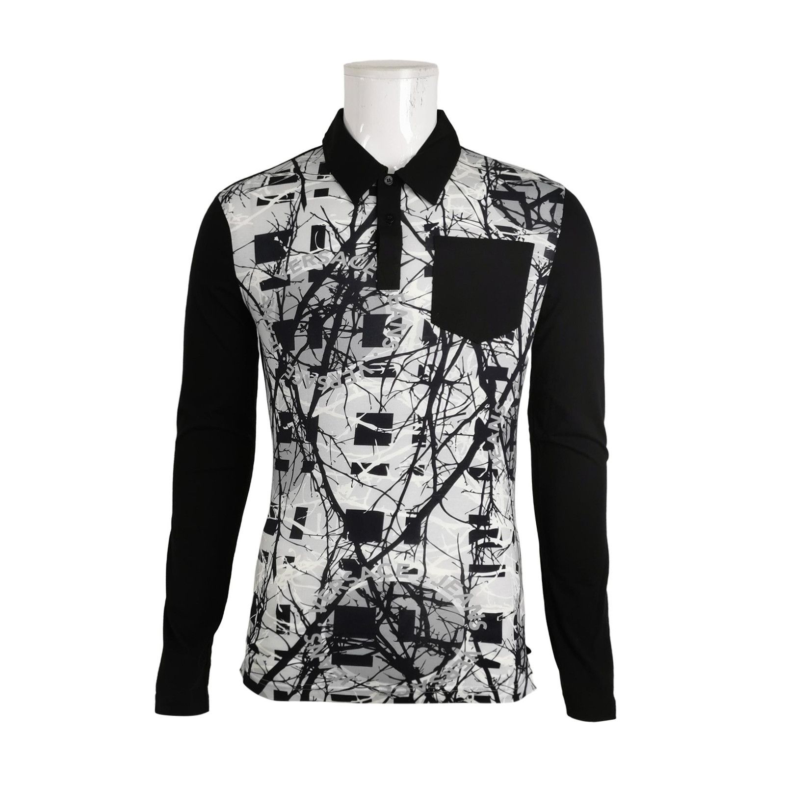 Versace Versace Jeans Graphic Print Long Sleeve Polo US XS Size US XS / EU 42 / 0 - 2 Thumbnail