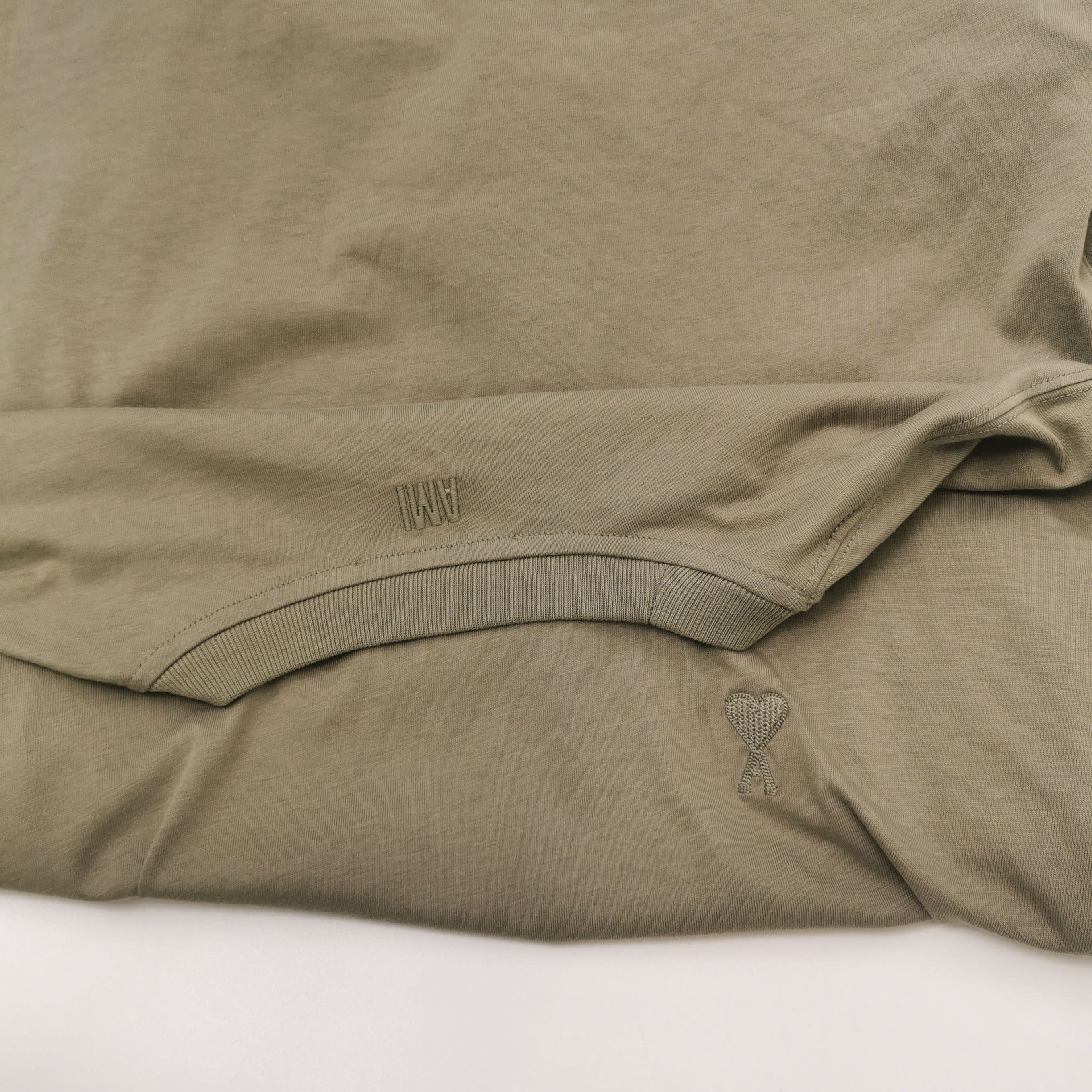 AMI AMI Alexandre Mattiussi Olive Embroidered T-Shirt S Size US S / EU 44-46 / 1 - 4 Thumbnail