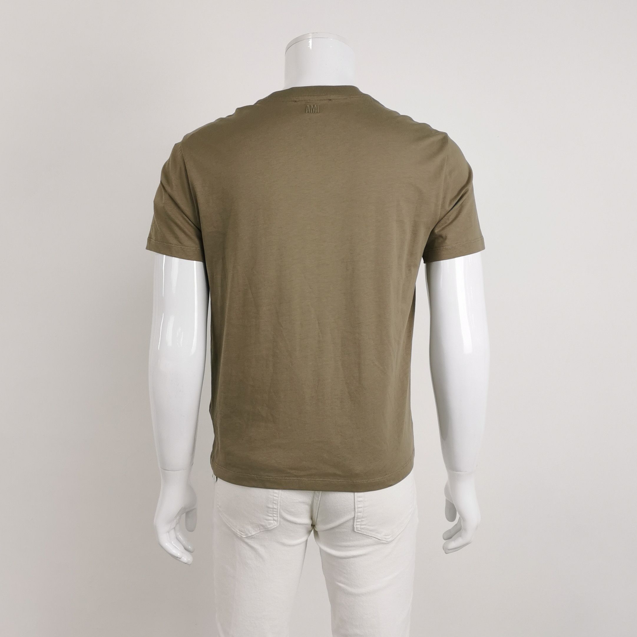 AMI AMI Alexandre Mattiussi Olive Embroidered T-Shirt S Size US S / EU 44-46 / 1 - 3 Thumbnail