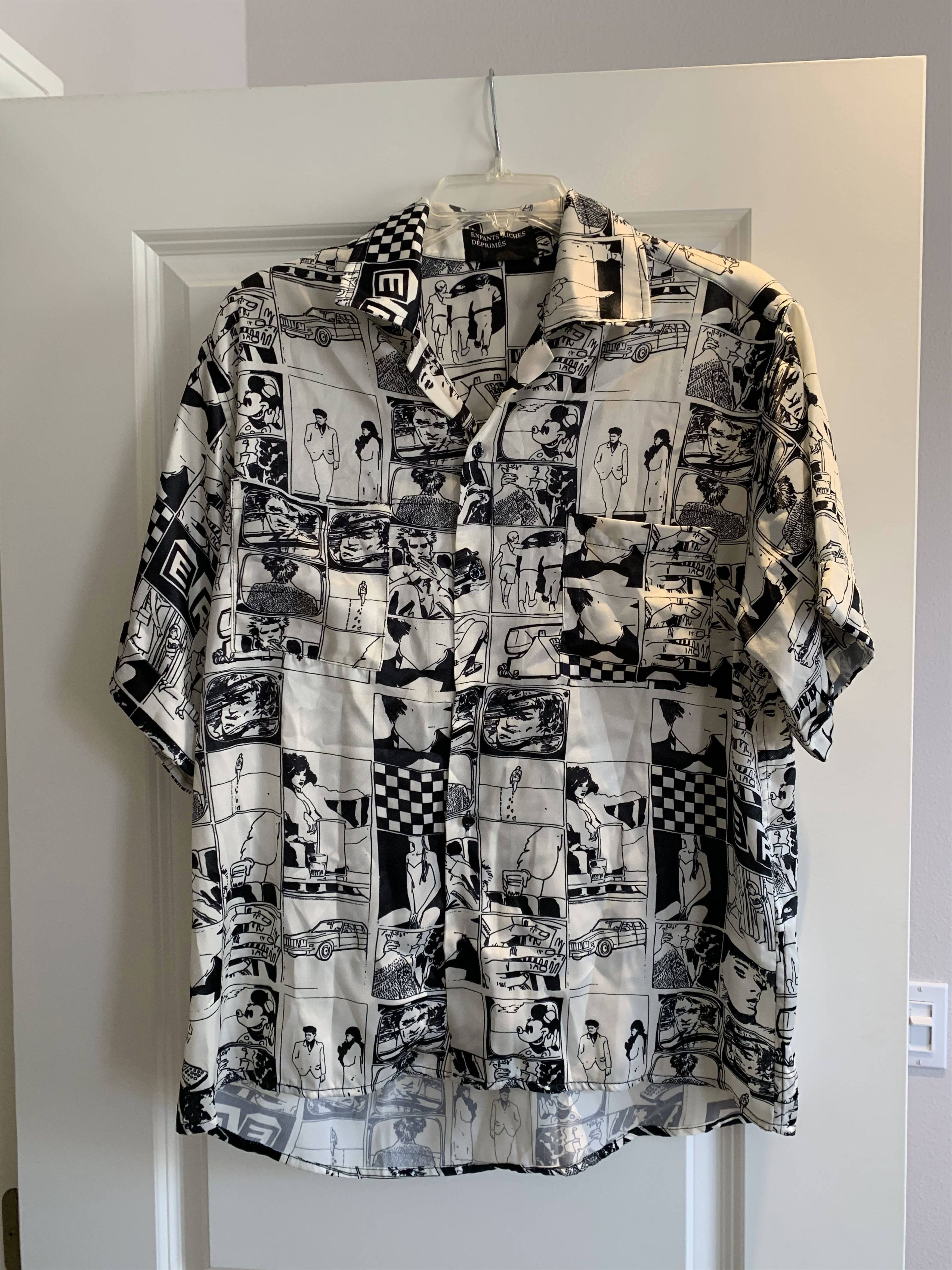 トップス Enfants Riches Deprimes ANIME SILK SHIRT Enfants Riches Déprimés RRP 1440$ SILK ANIME BUTTON UP SHIRT