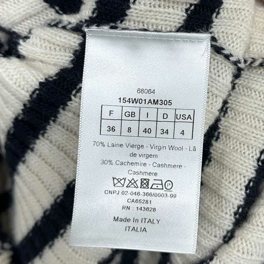 Dior Dior Striped Black Sweater XS Women Size XS / US 0-2 / IT 36-38 - 4 Thumbnail