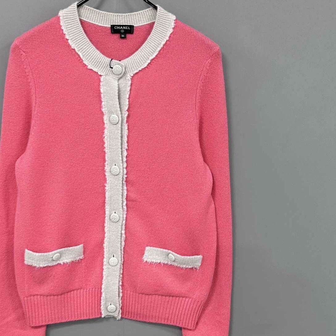 Chanel Chanel Knit Pink Sweater S Women Size S / US 4 / IT 40 - 2 Thumbnail