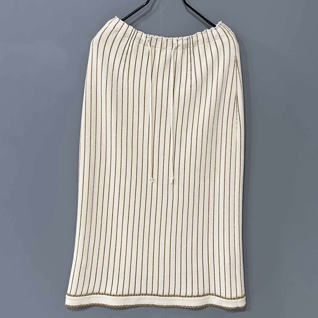 Gucci Gucci Striped Gold Skirt 26 Women Size 26" / US 2 / IT 38 - 3 Thumbnail