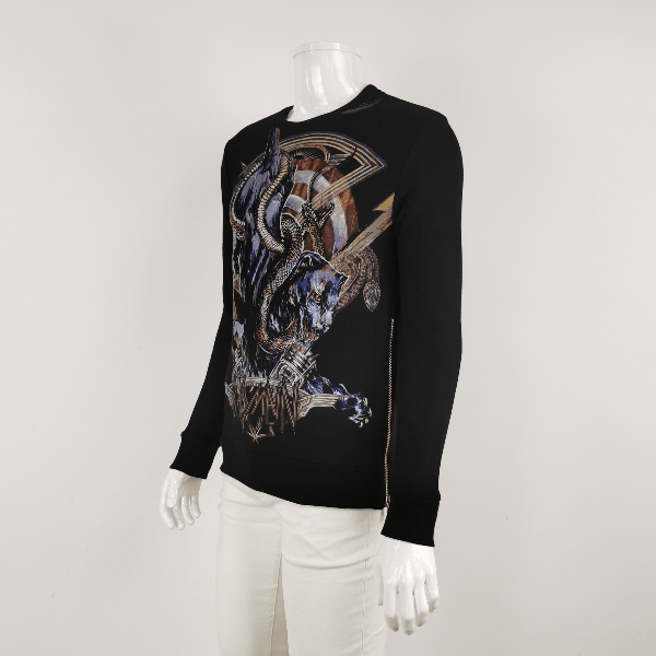 Balmain Balmain Printed Graphic Sweatshirt XS Size US XS / EU 42 / 0 - 3 Thumbnail