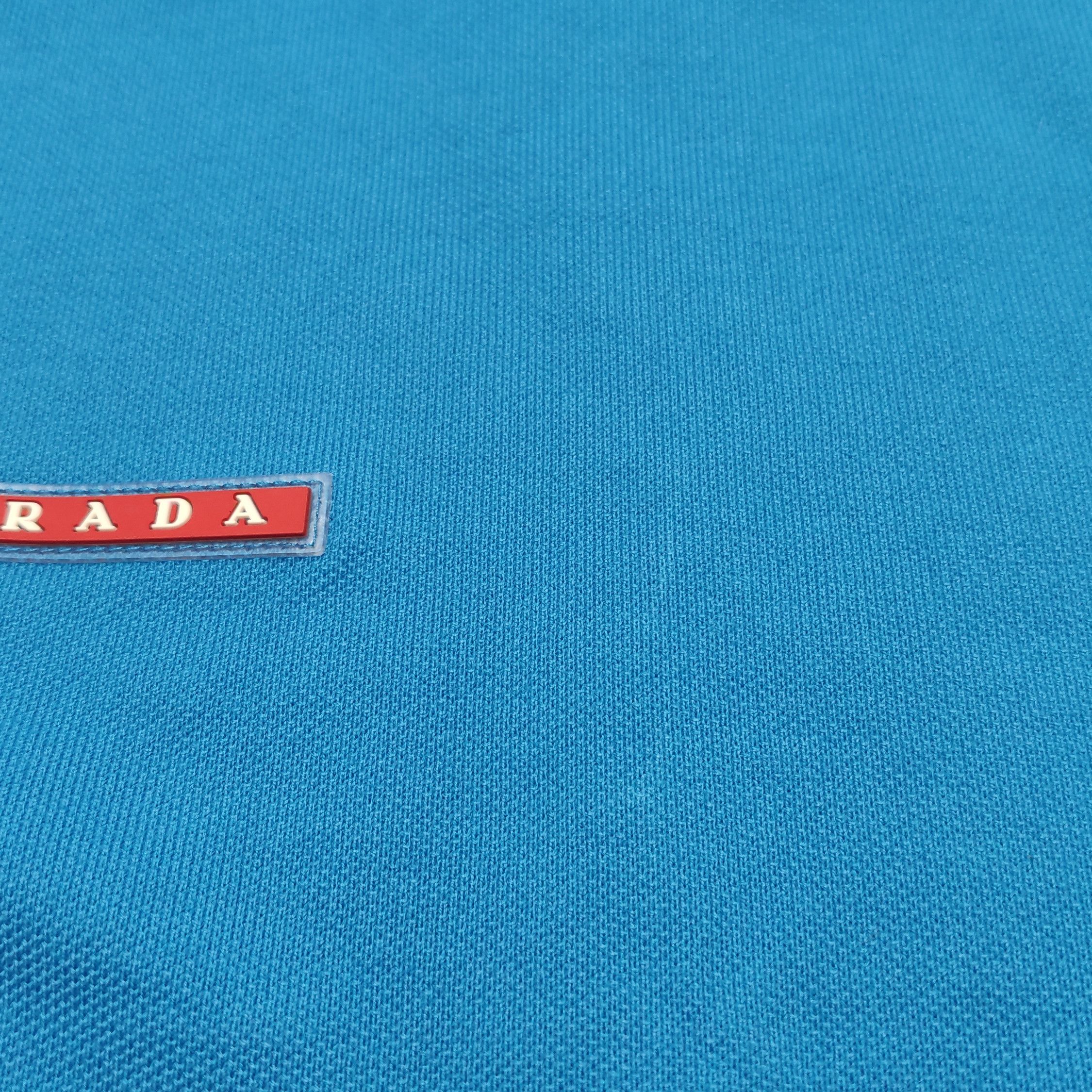 Prada Prada Logo Blue Pique Polo Shirt XL Size US XL / EU 56 / 4 - 12 Thumbnail