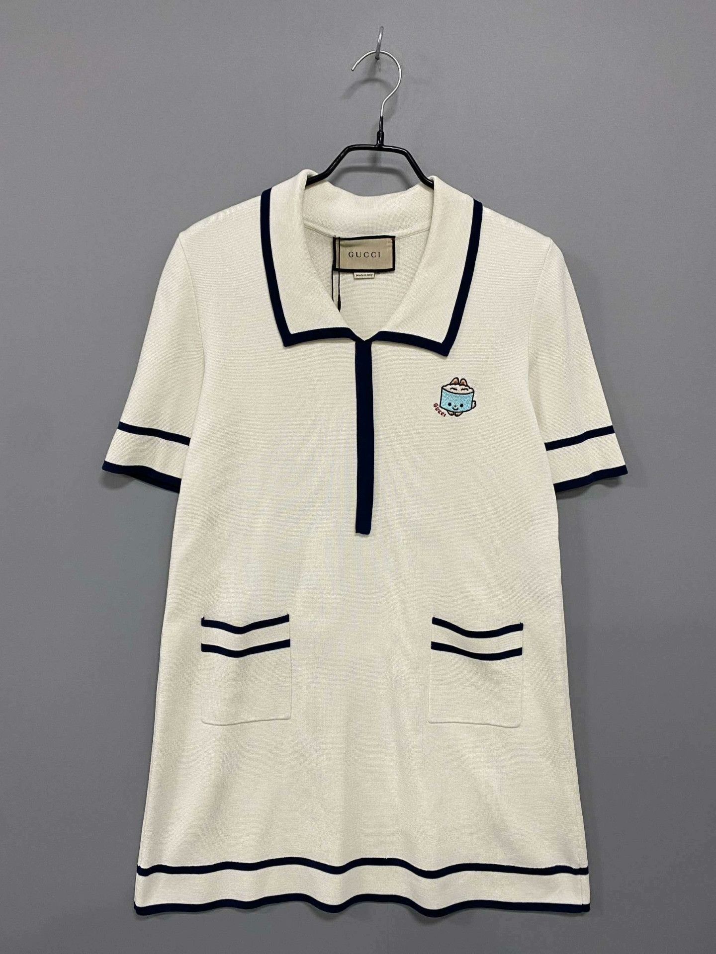 Gucci Gucci Retro Embroidered Beige Dress S Women Size S / US 4 / IT 40 - 2 Thumbnail