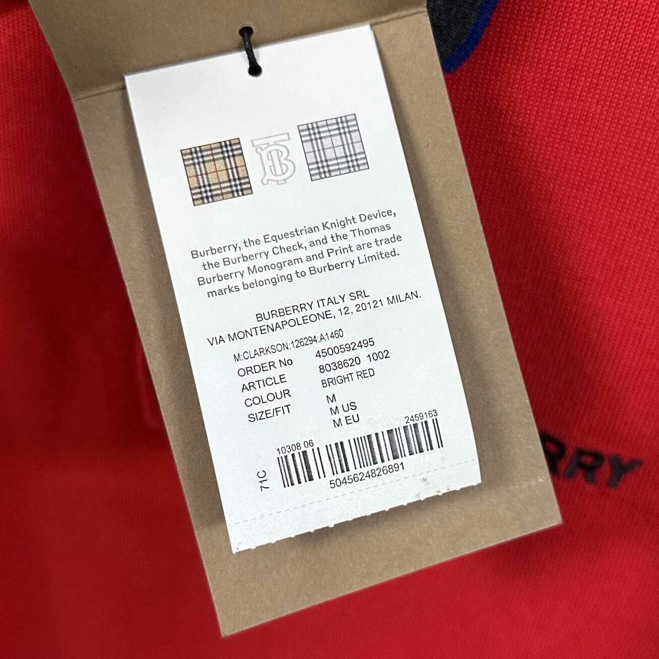 Burberry Burberry Retro Embroidered Red Polo m Men Size US M / EU 48-50 / 2 - 7 Thumbnail