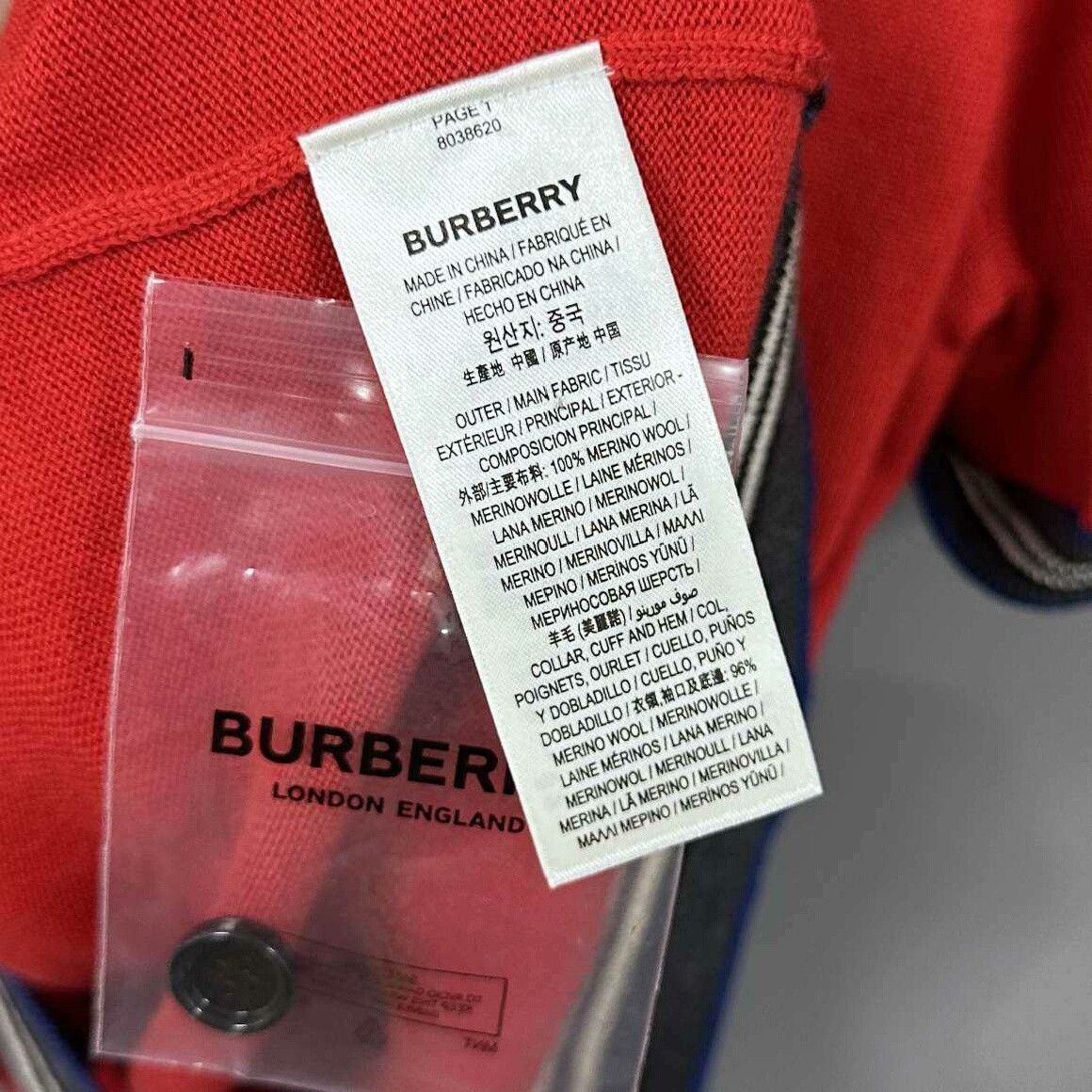 Burberry Burberry Retro Embroidered Red Polo m Men Size US M / EU 48-50 / 2 - 4 Thumbnail