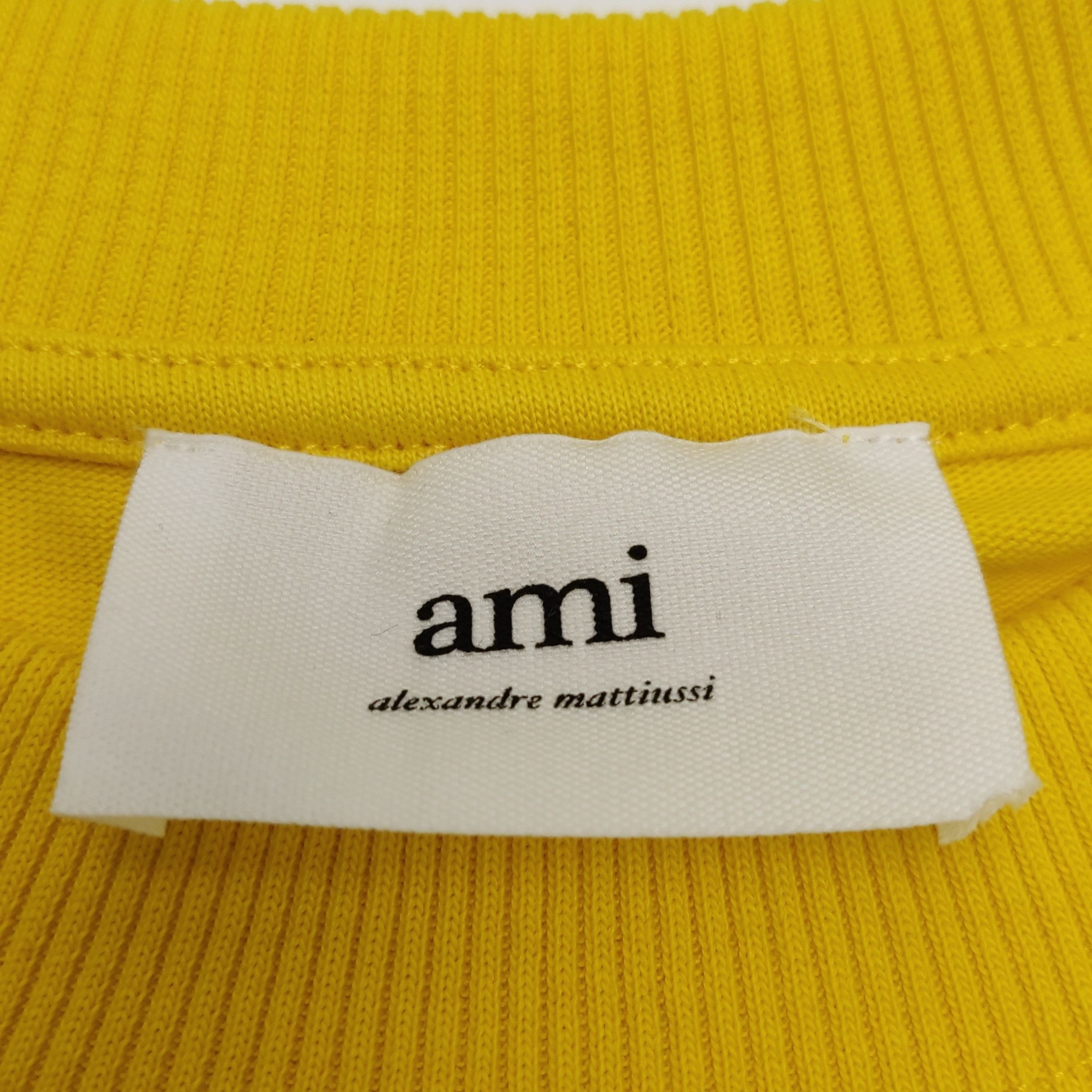 AMI AMI Alexandre Mattiussi Yellow Cotton T-Shirt Size M Size US M / EU 48-50 / 2 - 6 Thumbnail