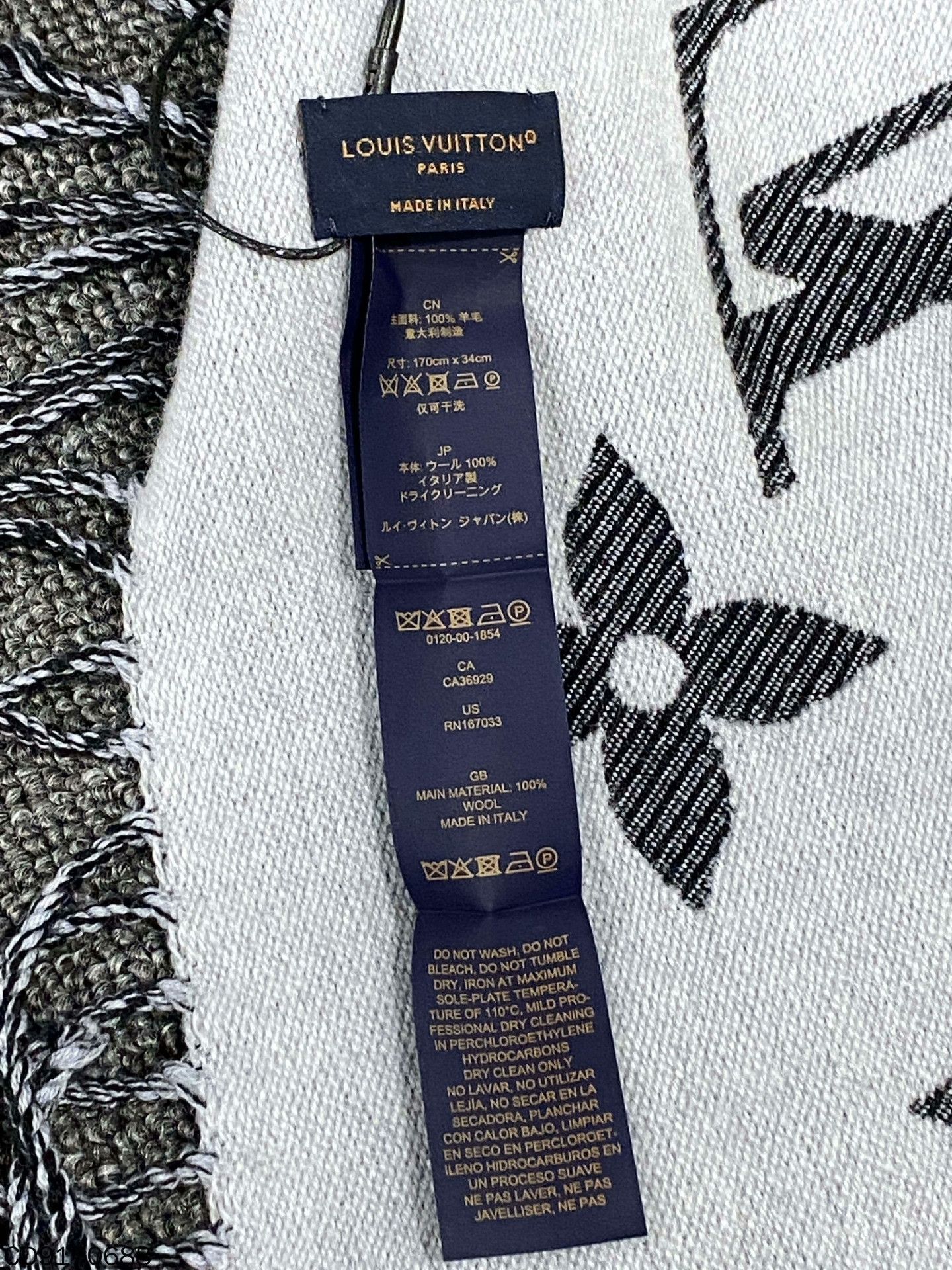 Louis Vuitton Louis Vuitton Wool Gray Scarf one size Men Size ONE SIZE - 3 Thumbnail