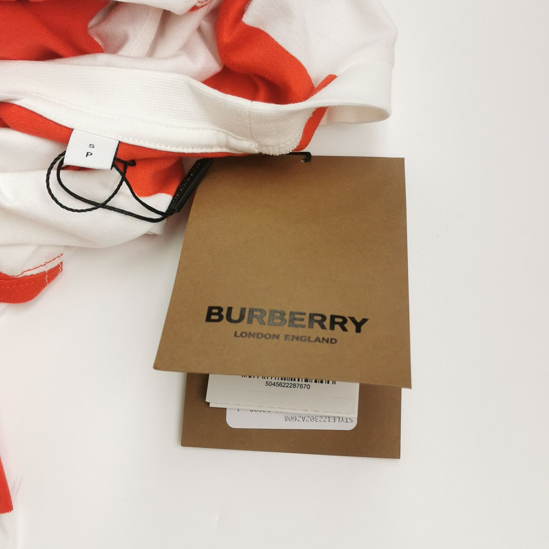 Burberry Burberry Red Striped Logo Long Sleeve T-Shirt Size S Size US S / EU 44-46 / 1 - 5 Thumbnail