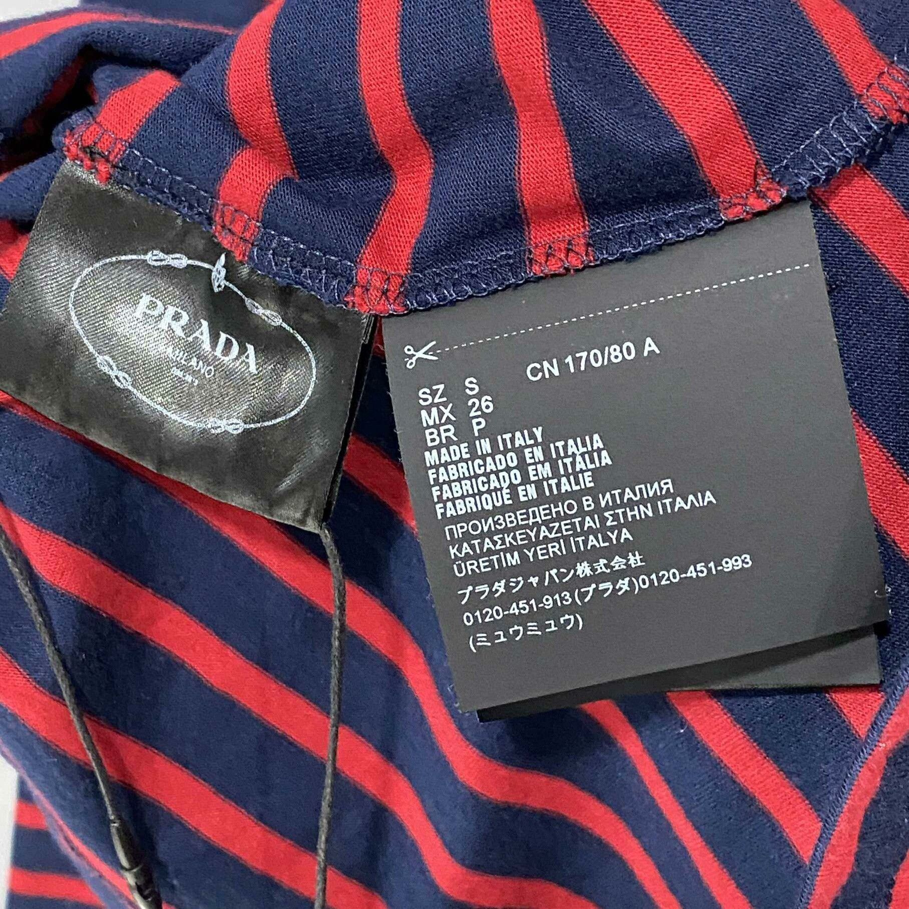 Prada Prada Striped Black T-Shirt S Women Size S / US 4 / IT 40 - 5 Thumbnail