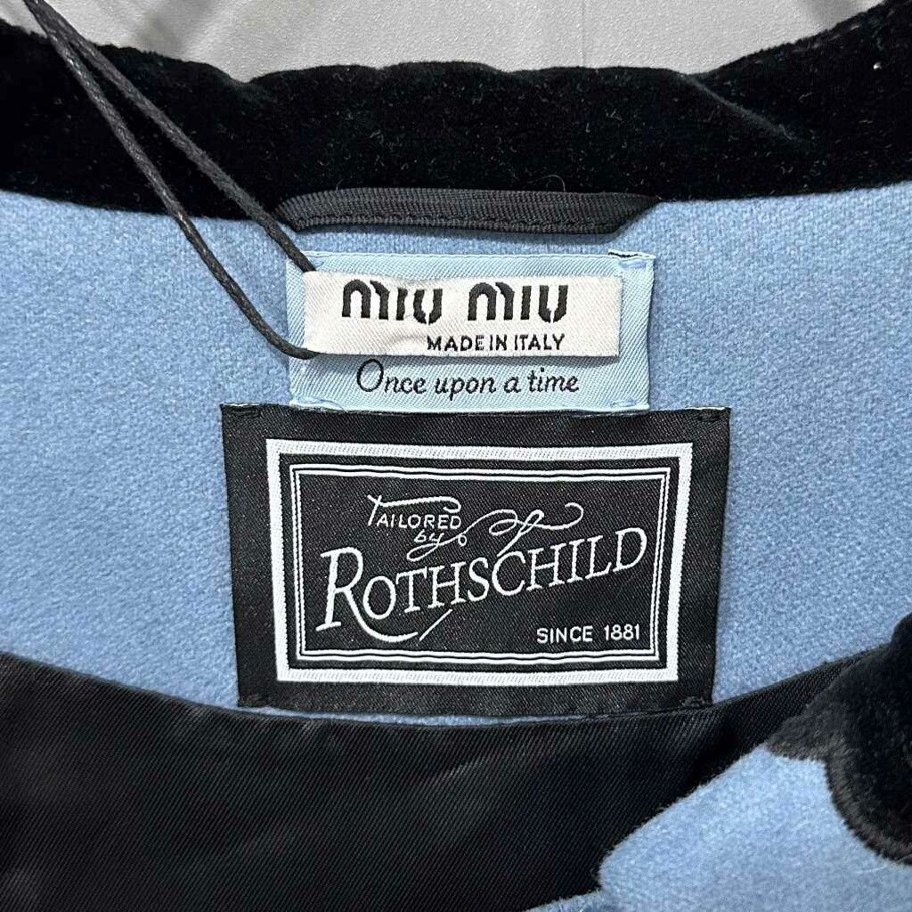 Miu Miu Miu Miu Wool Blue Coat S Women Size S / US 4 / IT 40 - 5 Thumbnail