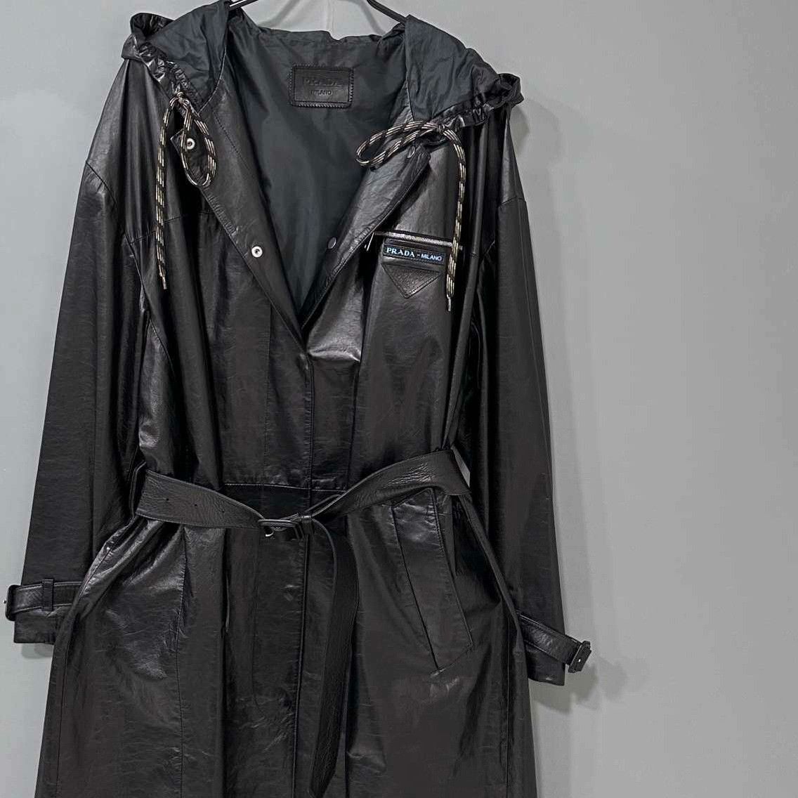 Prada Prada Black Leather Jacket it_38 Women Size XS / US 0-2 / IT 36-38 - 2 Thumbnail