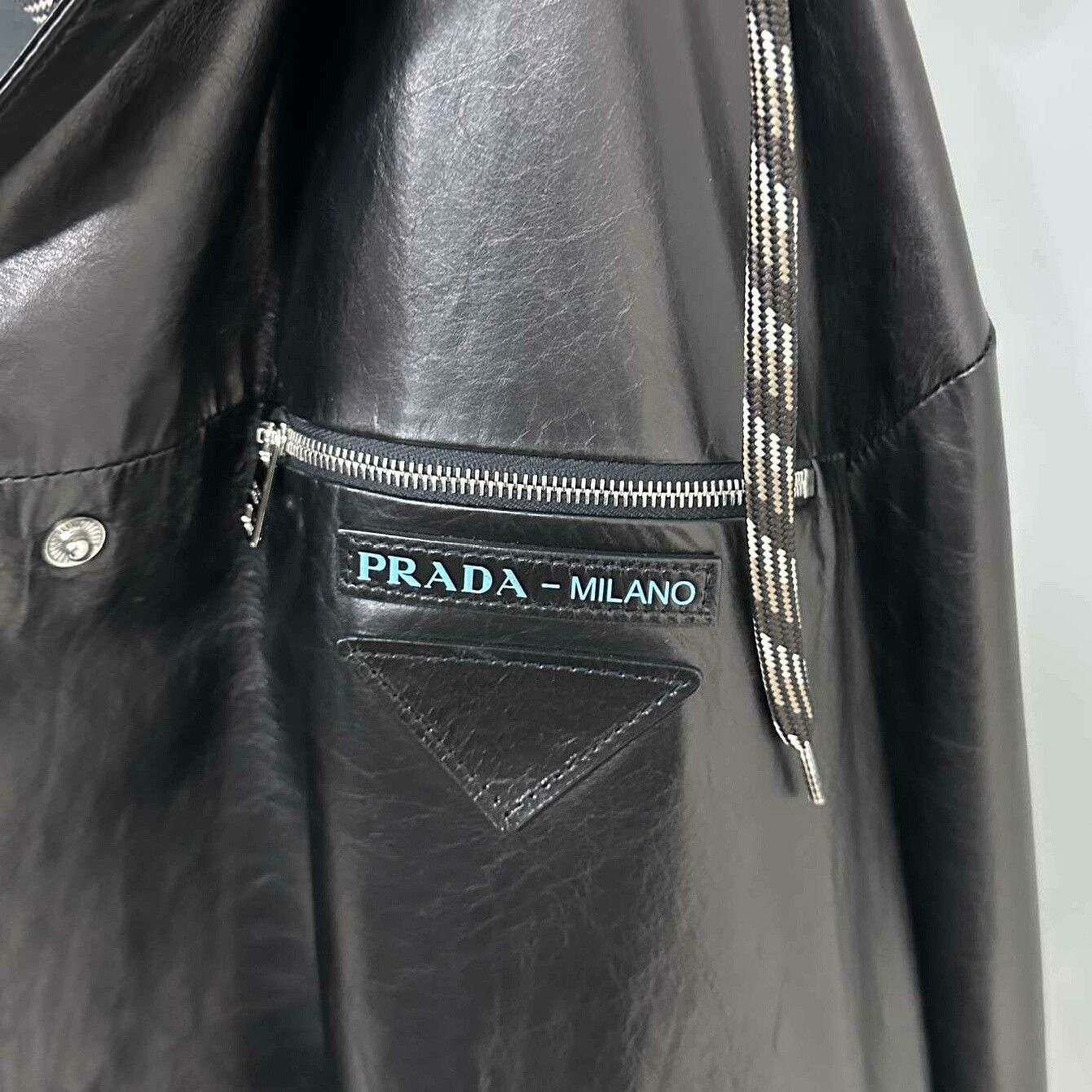 Prada Prada Black Leather Jacket it_38 Women Size XS / US 0-2 / IT 36-38 - 5 Thumbnail