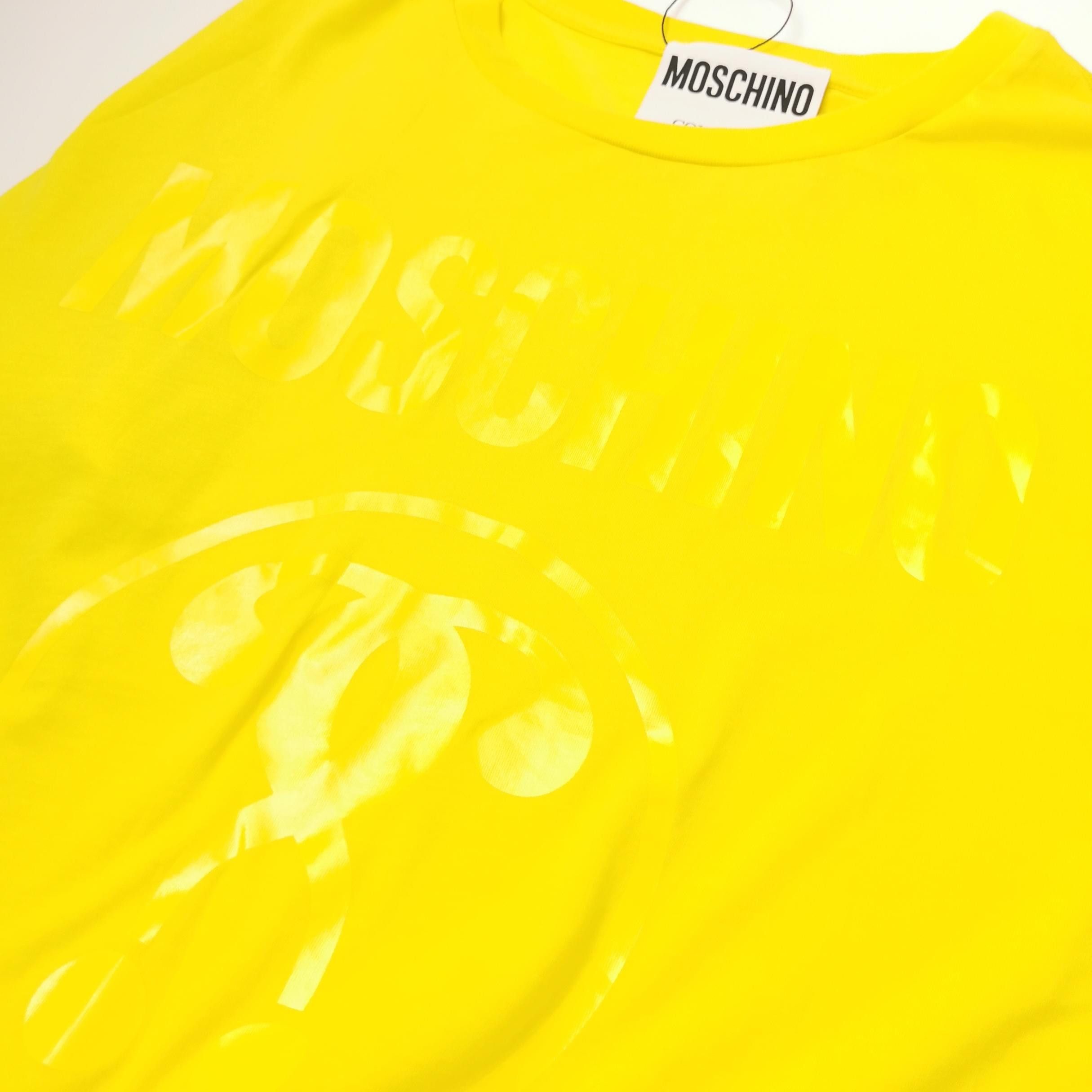 Moschino Moschino Yellow Logo Short Sleeve T-Shirt Size 48 Size US M / EU 48-50 / 2 - 4 Thumbnail