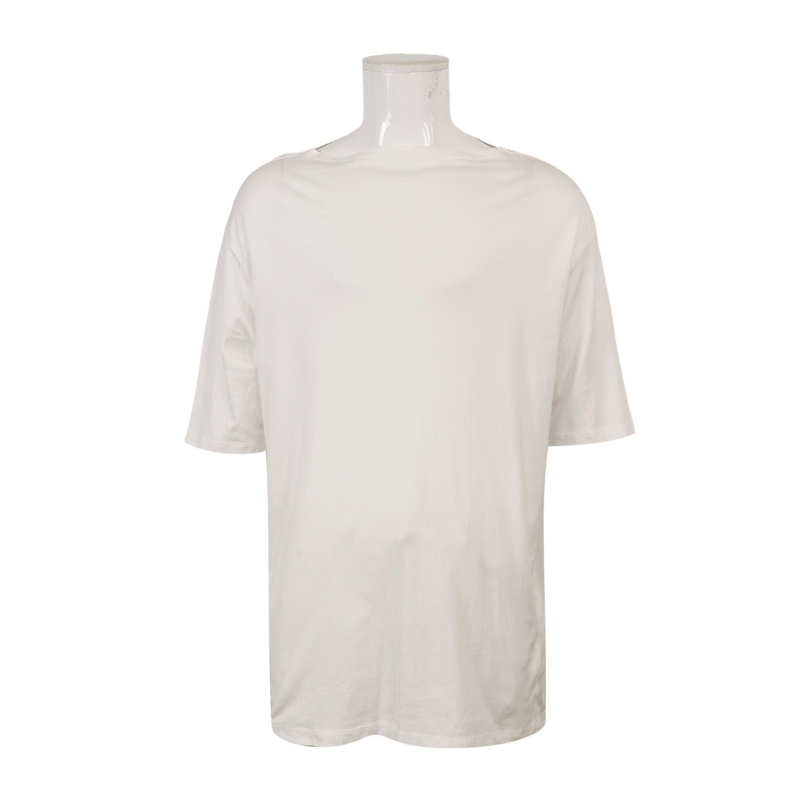 Prada Prada White Cotton Triangle Logo T-Shirt L Size US L / EU 52-54 / 3 - 2 Thumbnail