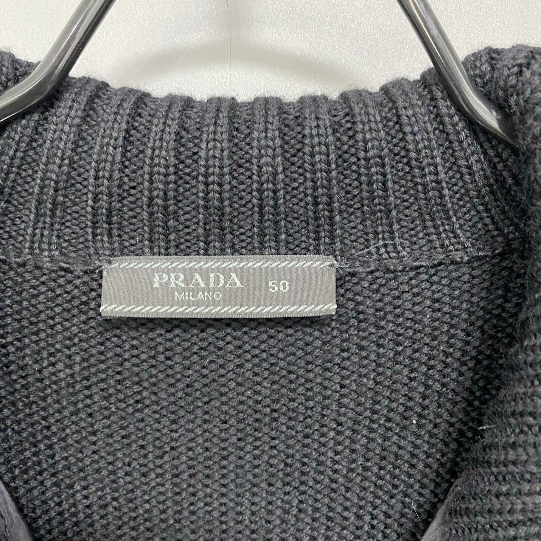 Prada Prada Knit Cotton Black Heavy Coat xl Men Size US XL / EU 56 / 4 - 5 Thumbnail