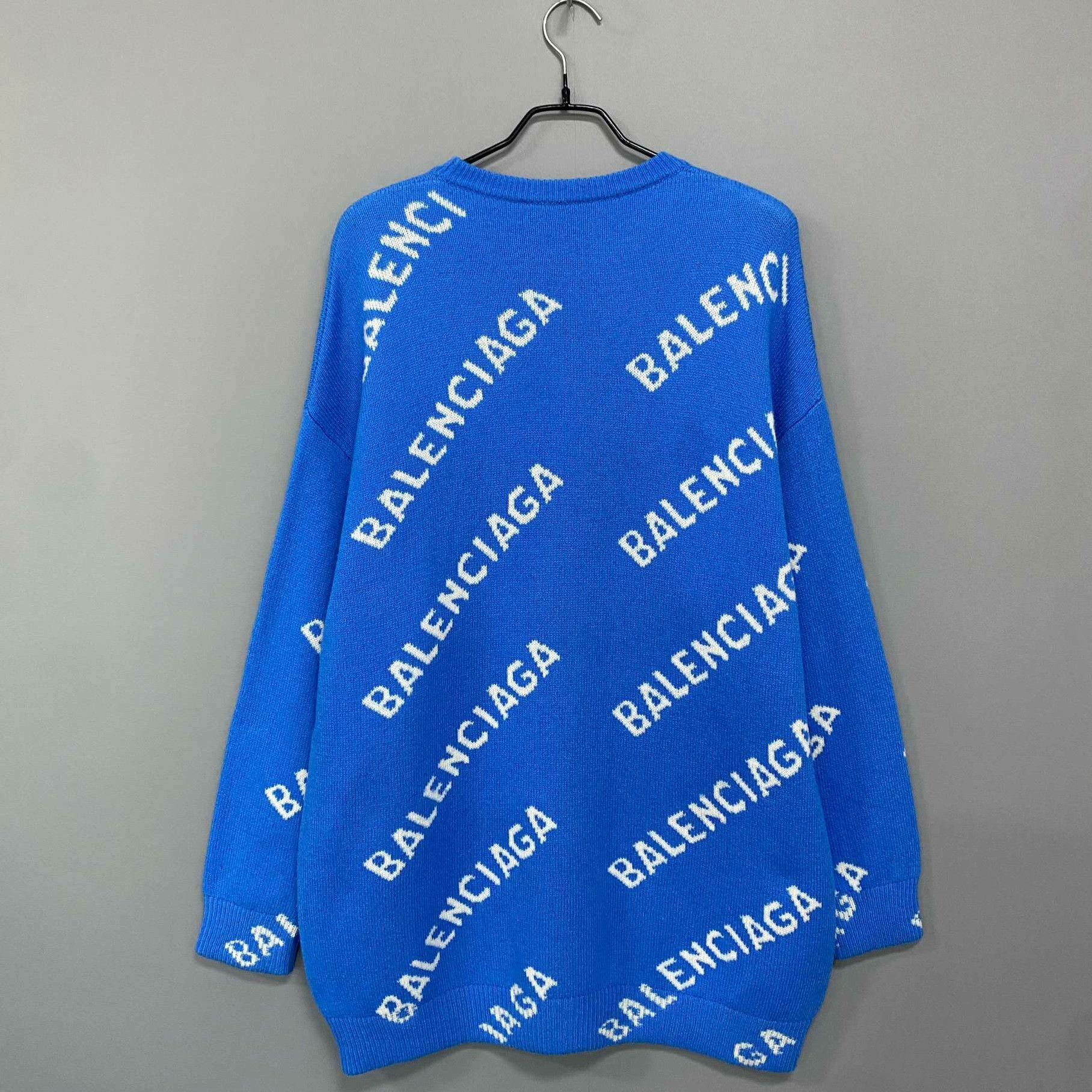 Balenciaga Balenciaga Knit Blue Sweater m Men Size US M / EU 48-50 / 2 - 3 Thumbnail