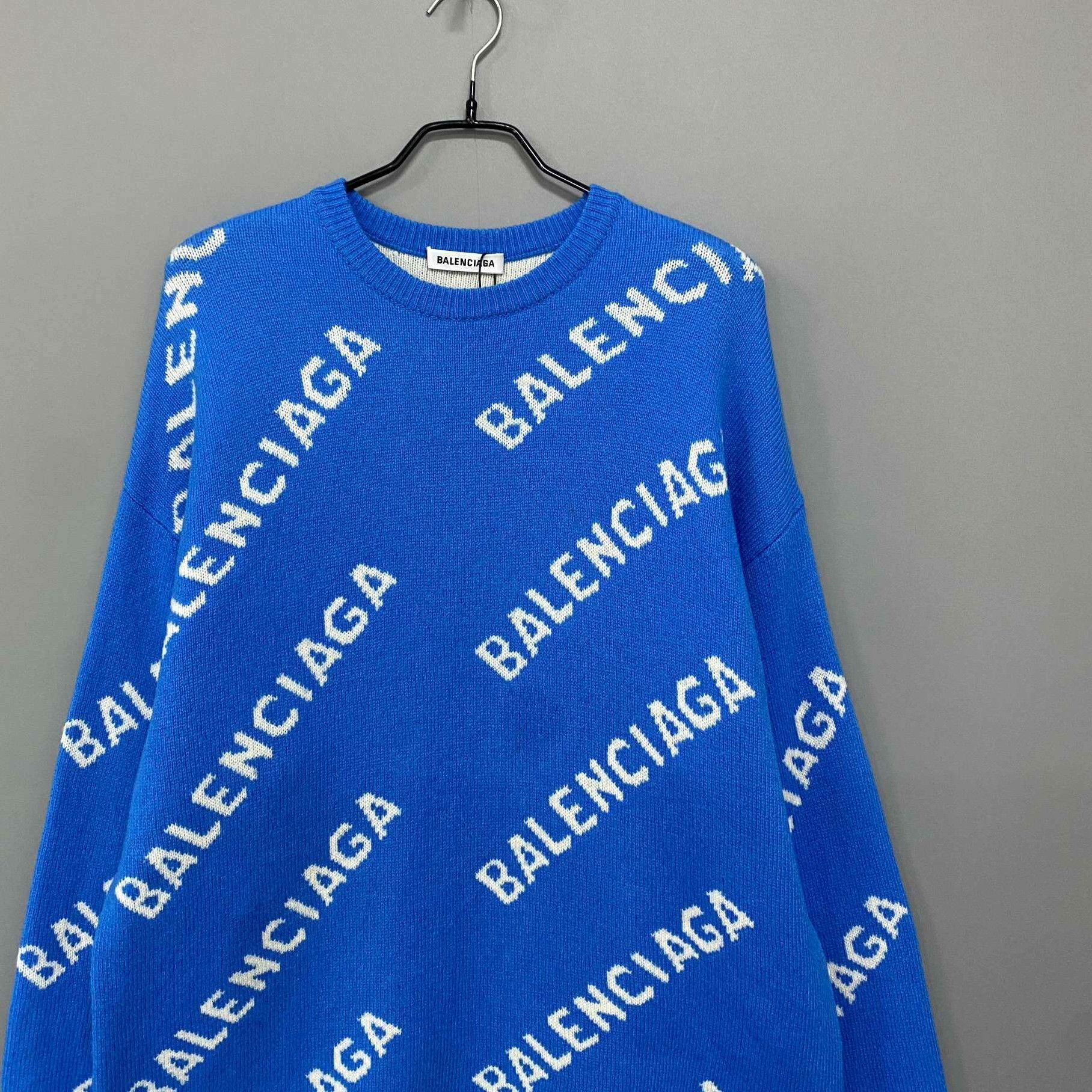 Balenciaga Balenciaga Knit Blue Sweater m Men Size US M / EU 48-50 / 2 - 2 Thumbnail
