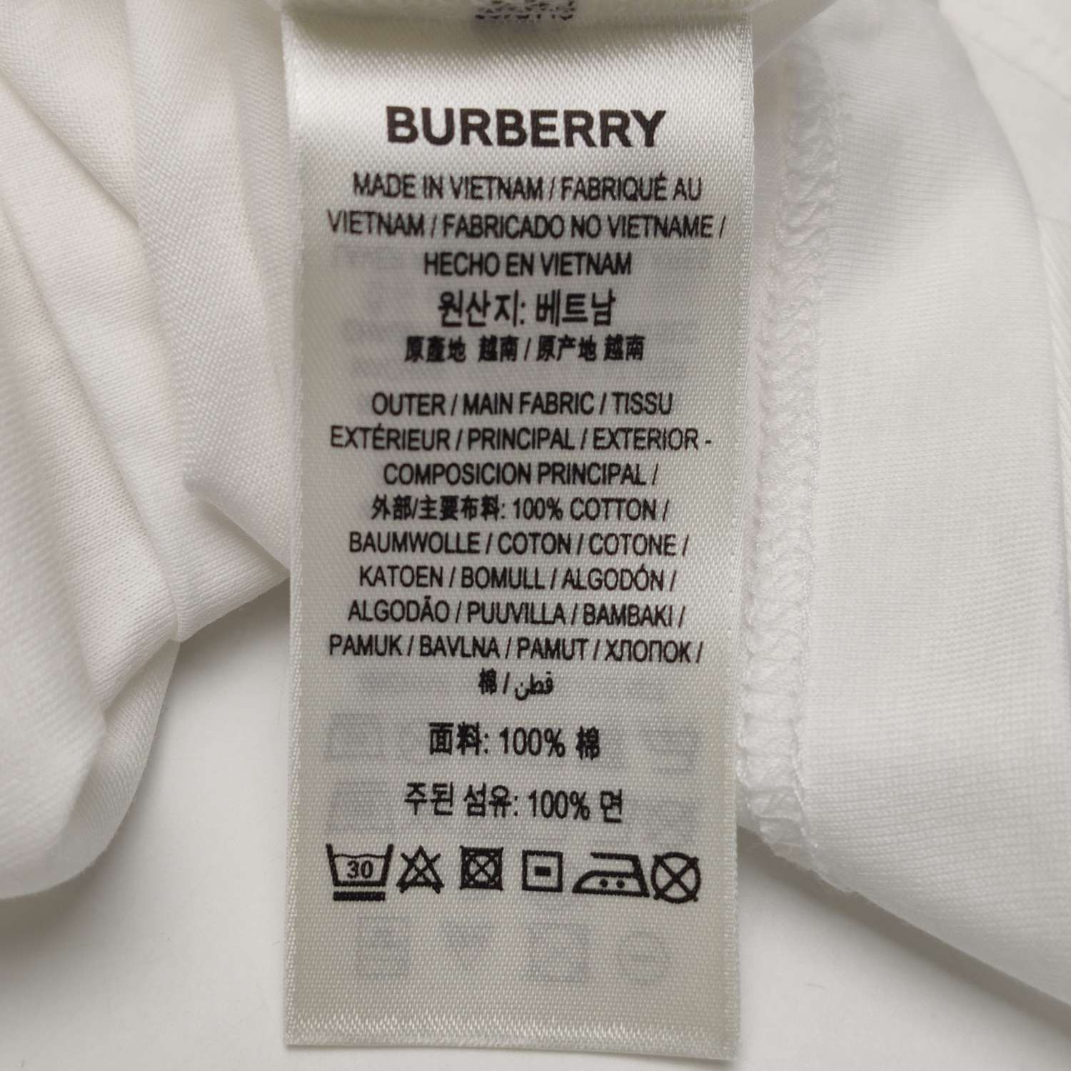 Burberry Burberry Logo Embroidery Cotton T-Shirt XL Size US XL / EU 56 / 4 - 9 Thumbnail