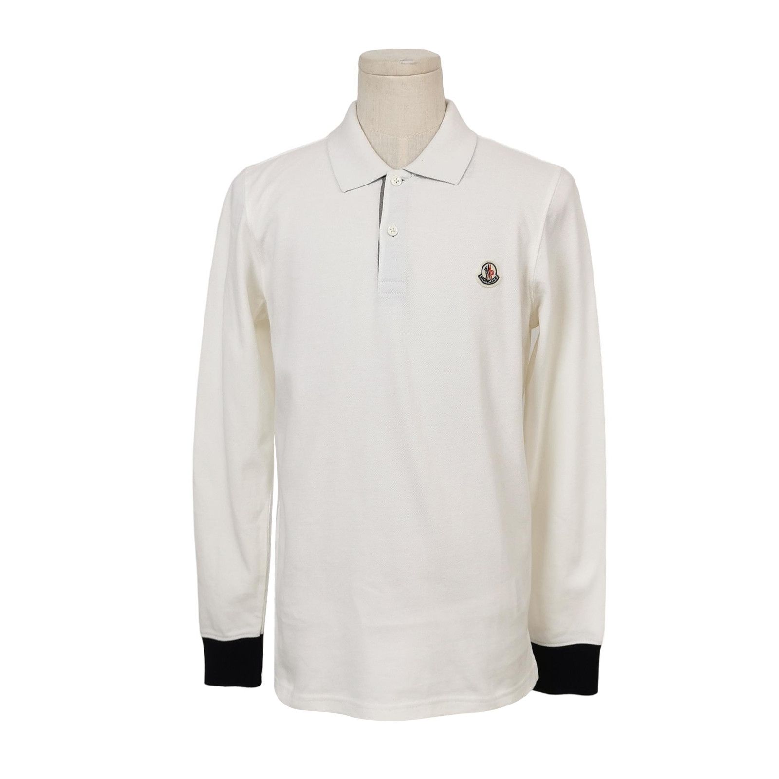 Moncler Moncler Logo Patch Long Sleeve Polo Size 12A Size US XXS / EU 40 - 2 Thumbnail