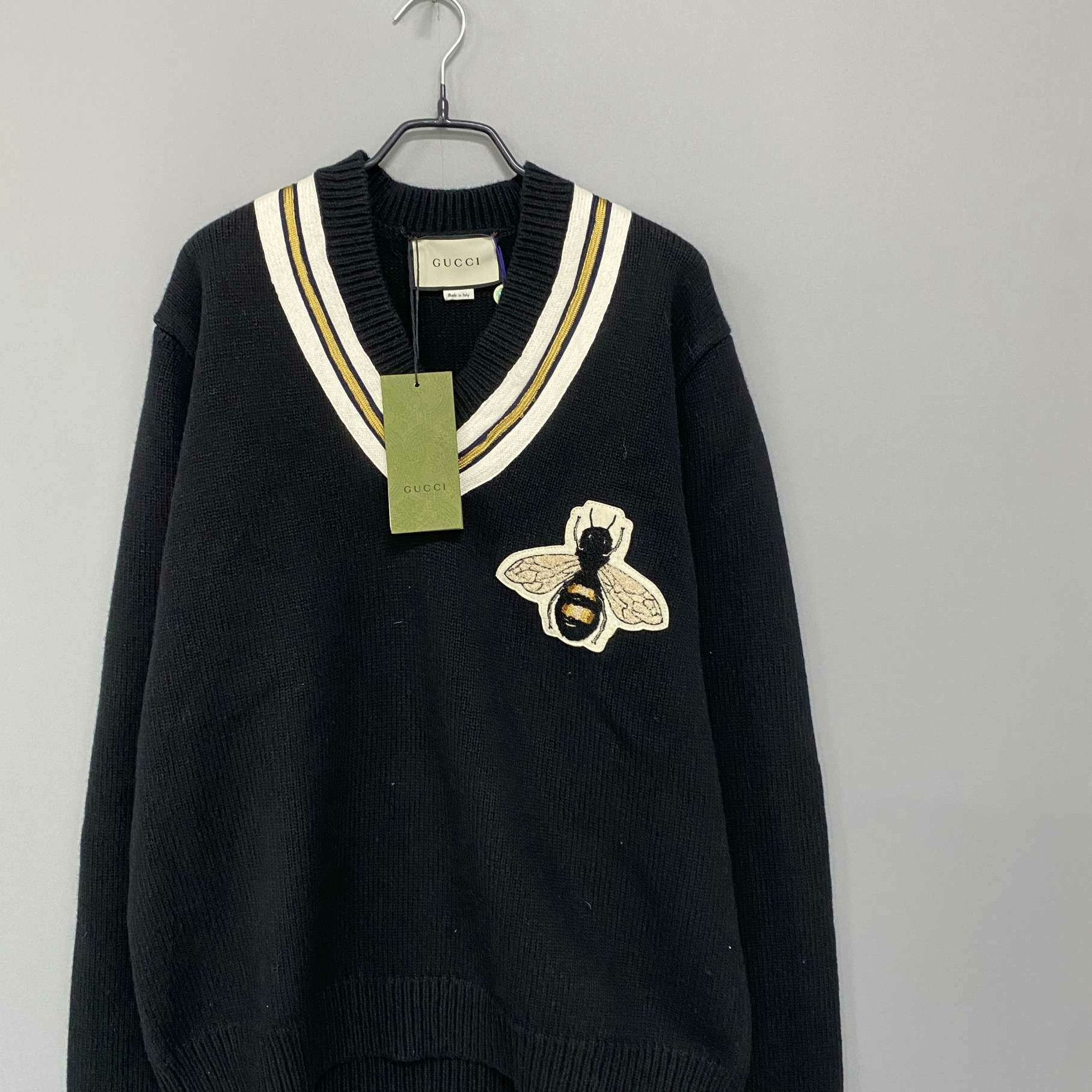 Gucci Gucci Wool Embroidered Black Sweater M Women Size M / US 6-8 / IT 42-44 - 2 Thumbnail