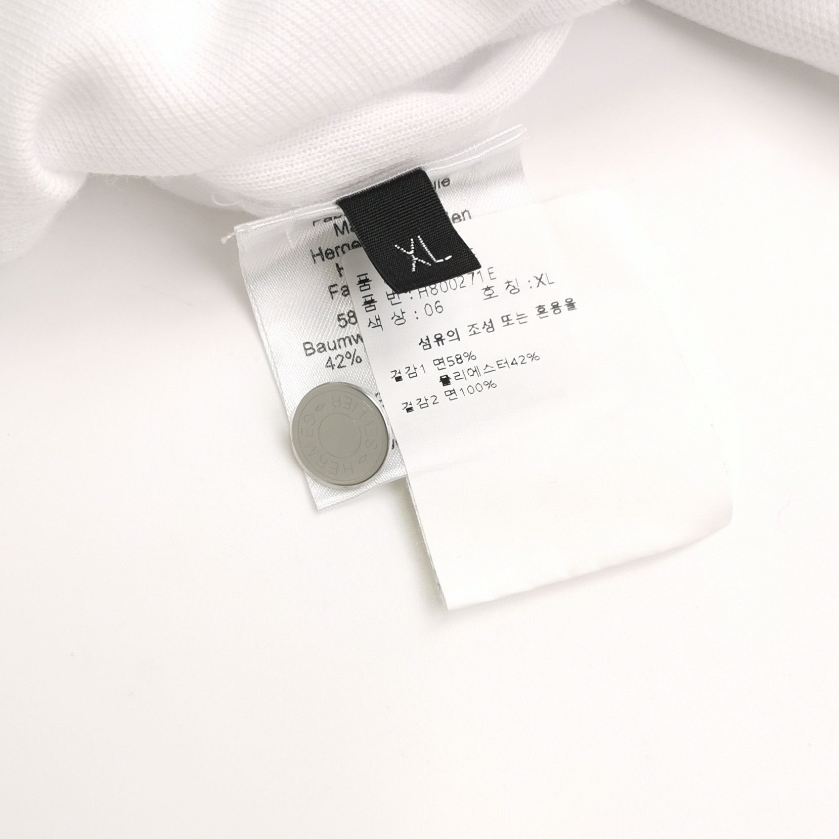 Hermes Hermès Contrast Trim White Polo Shirt Size XL Size US XL / EU 56 / 4 - 5 Thumbnail