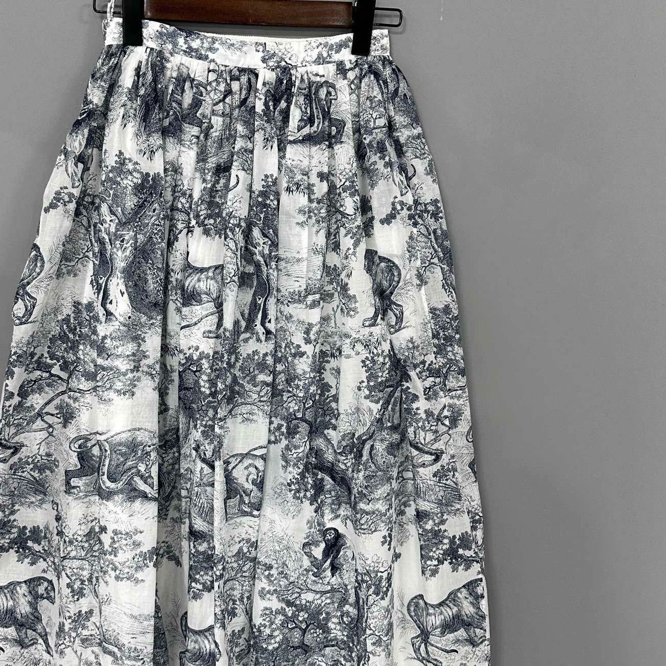 Dior Dior Retro Printed Multi Skirt 28 Women Size 28" / US 6 / IT 42 - 3 Thumbnail