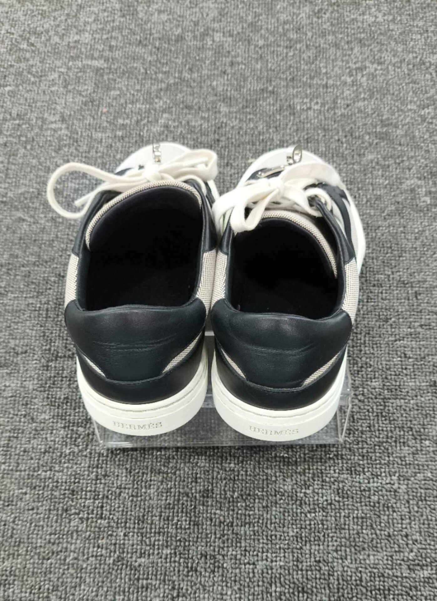 Hermes Hermes Canvas Black Lowtop Sneakers us_5 Women Size US 5 / IT 35 - 5 Thumbnail