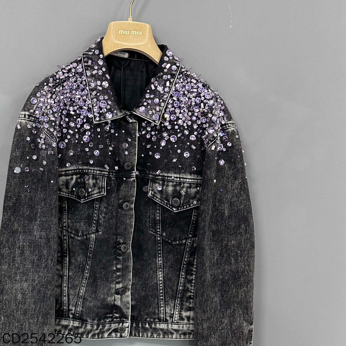 Miu Miu Miu Miu Denim Black Jacket it_34 Women Size XXS / US 00 / IT 34 - 2 Thumbnail
