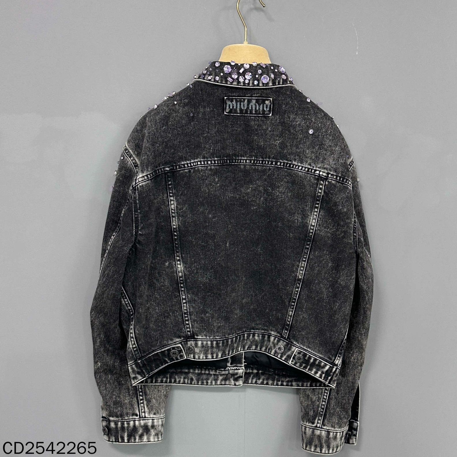 Miu Miu Miu Miu Denim Black Jacket it_34 Women Size XXS / US 00 / IT 34 - 3 Thumbnail
