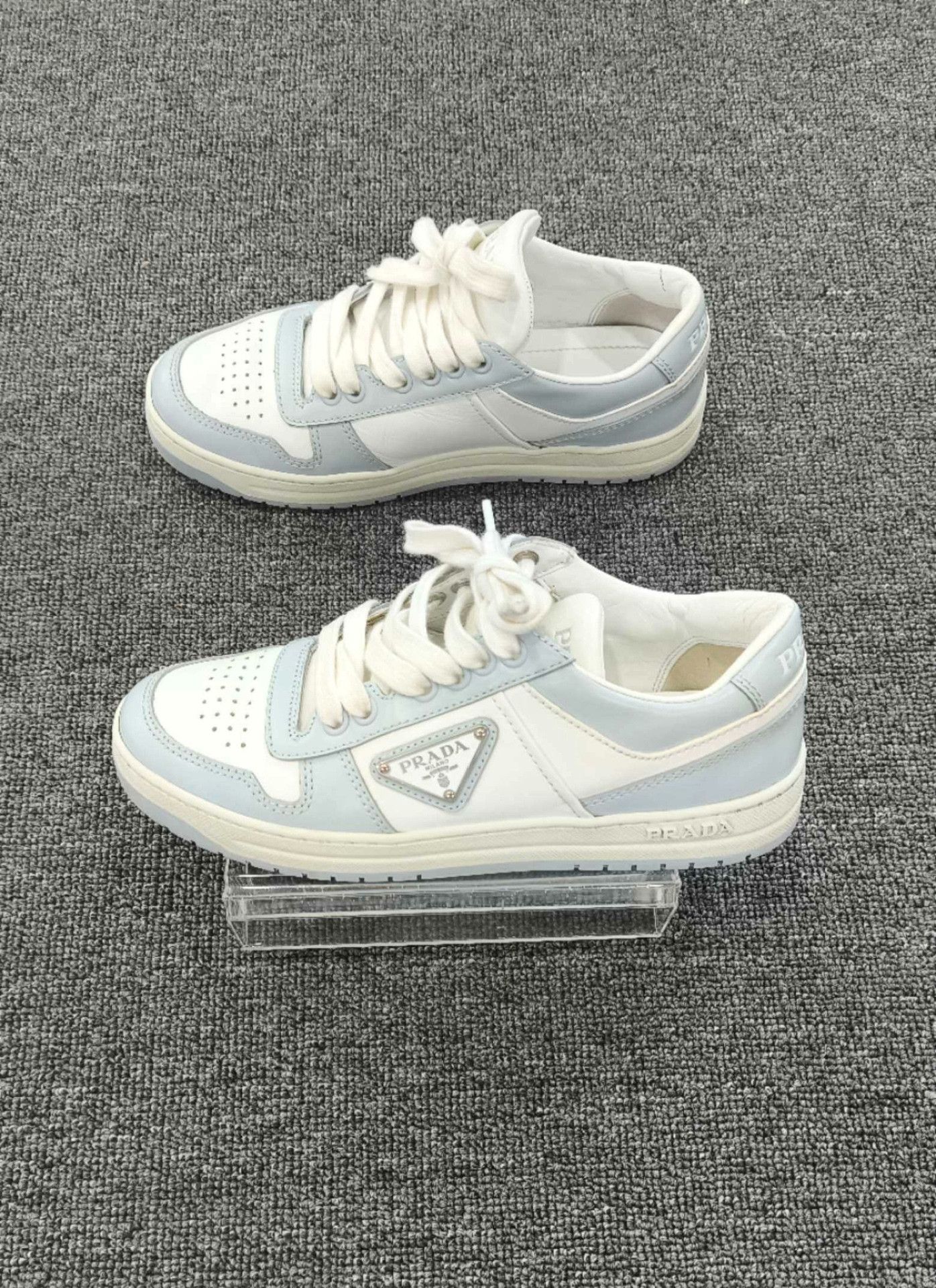 Prada Prada Down Blue Lowtop Sneakers us_5-5 Women Size US 5.5 / IT 35.5 - 4 Thumbnail