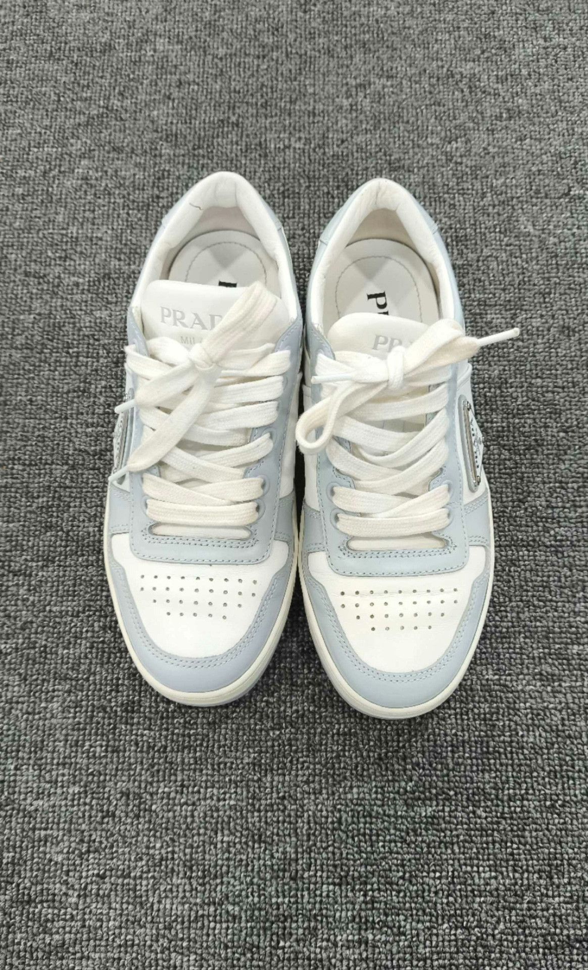 Prada Prada Down Blue Lowtop Sneakers us_5-5 Women Size US 5.5 / IT 35.5 - 2 Thumbnail